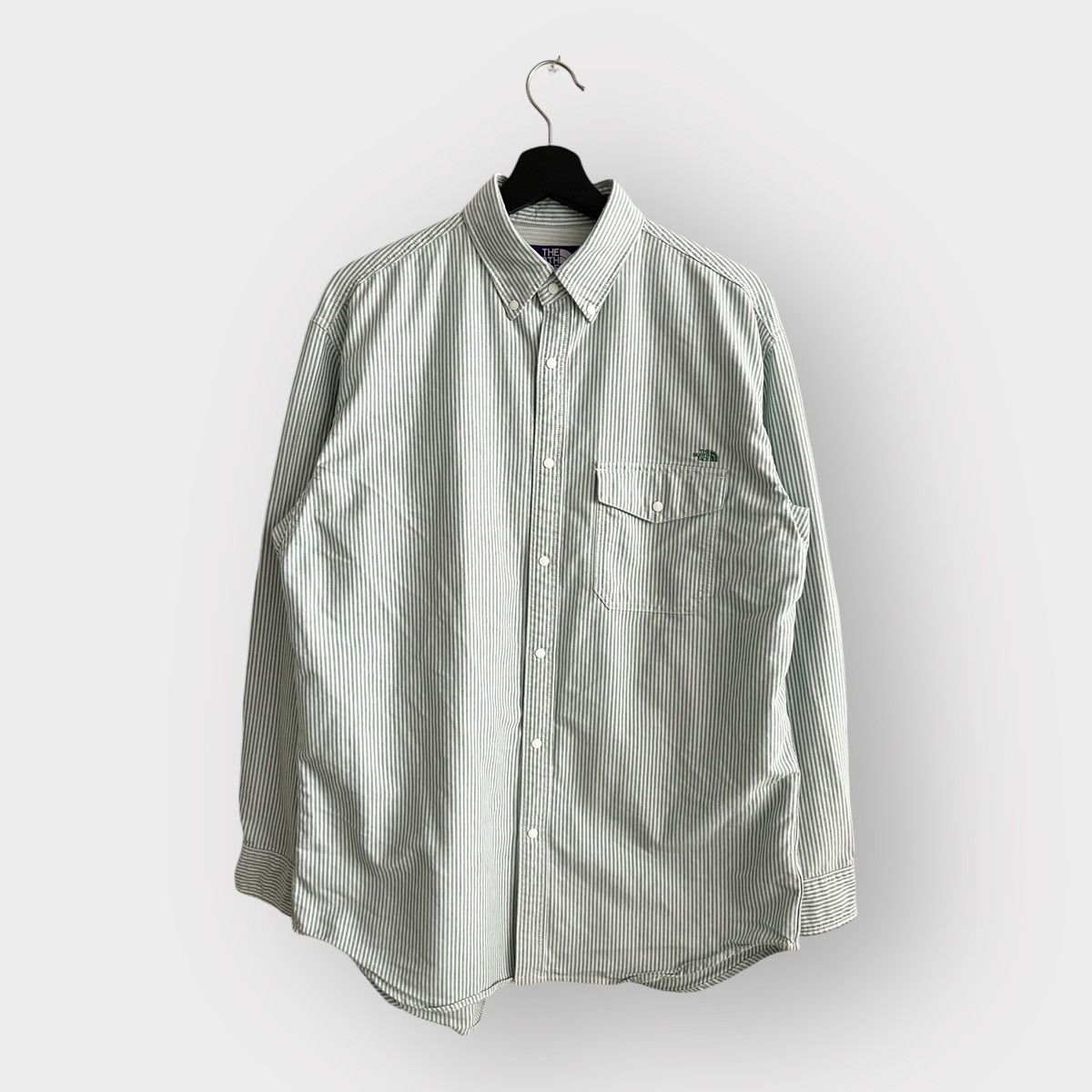 Nanamica RARE! TNF Purple Label Cotton Polyester Stripe OX B.D. Shirt |  Grailed