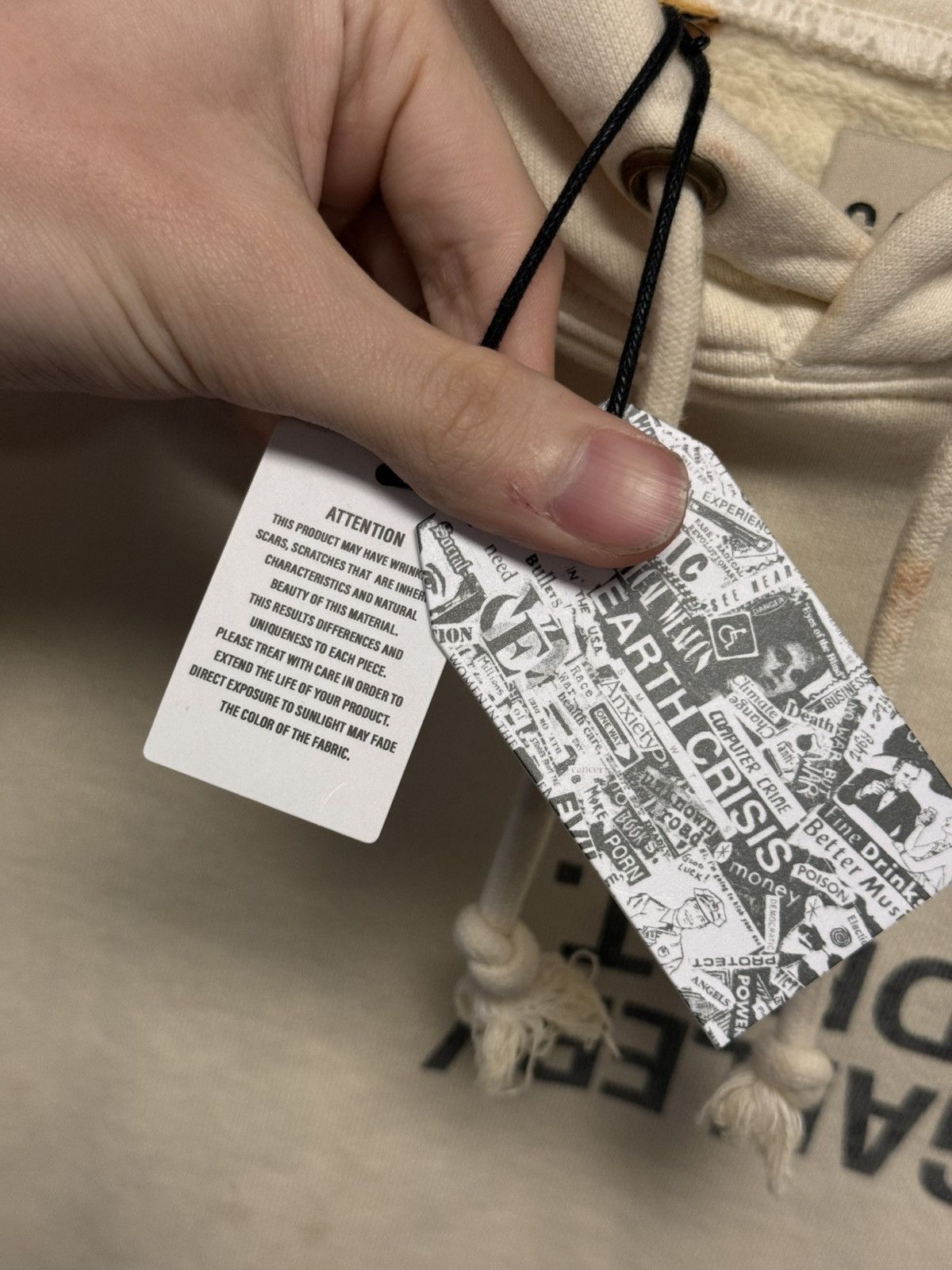 Gallery Dept. Gallery DEPT Cream Hoodie Size Small Few Marks Size US S / EU 44-46 / 1 - 18 Thumbnail