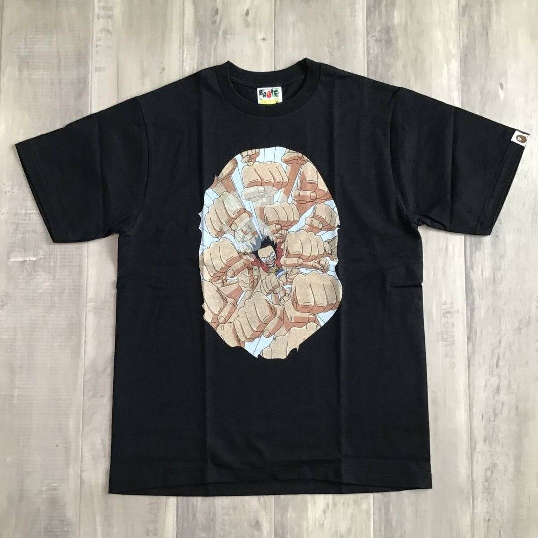 Bape BAPE × One Piece Luffy Gatling T-shirt a bathing ape Size US M / EU 48-50 / 2 - 2 Thumbnail