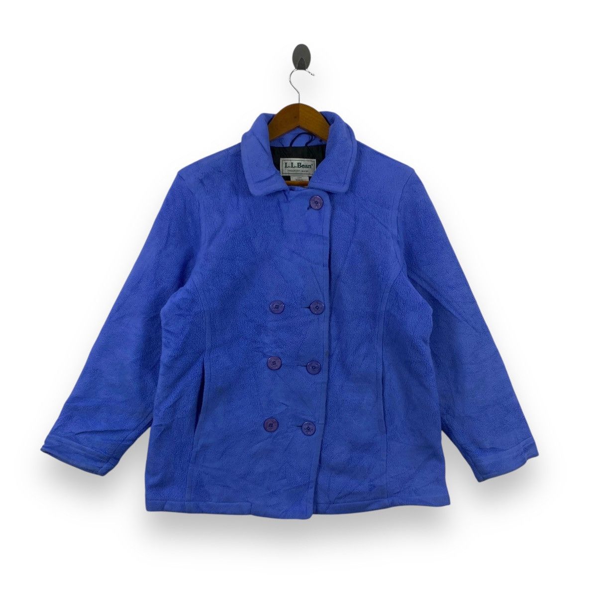 L.L. Bean Vintage L.L. Bean Fleece Peacoat Jacket Women’s Blue Size S / US 4 / IT 40 - 1 Thumbnail