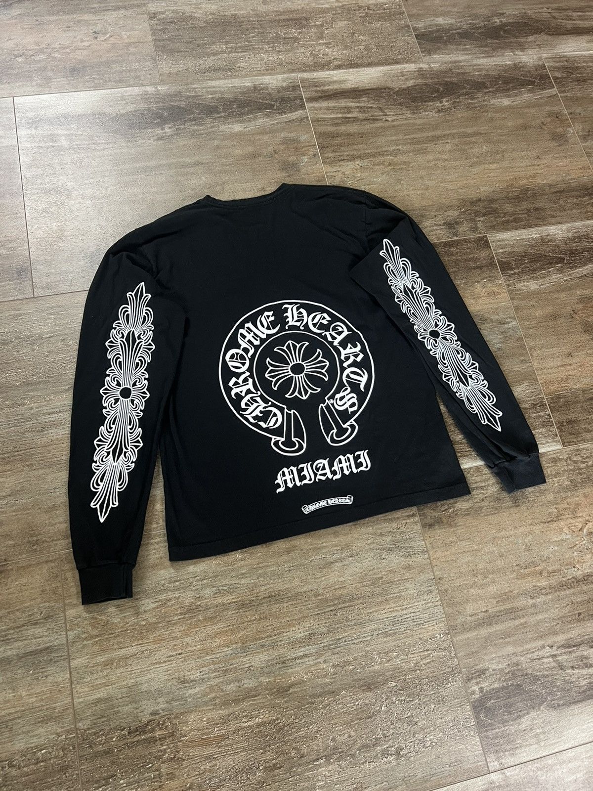 Chrome Hearts Chrome Hearts Horseshoe Miami Longsleeve Black | Grailed