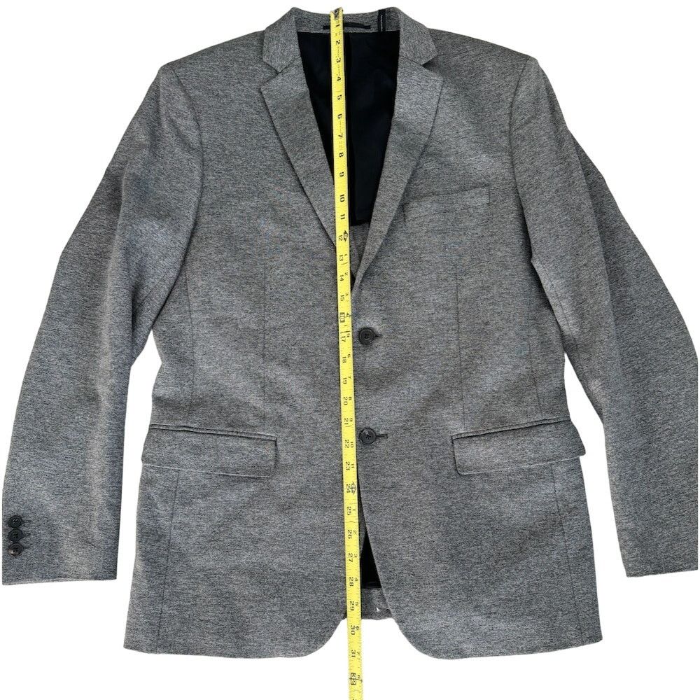 Theory Theory Mens Rodolf Heathered Gray Two Button Blazer Jacket Size 42R - 2 Thumbnail