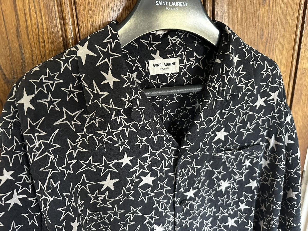 Saint Laurent Paris SS20 Saint Laurent star silk camp shirt Hawaiian 42 short Size US L / EU 52-54 / 3 - 10 Thumbnail
