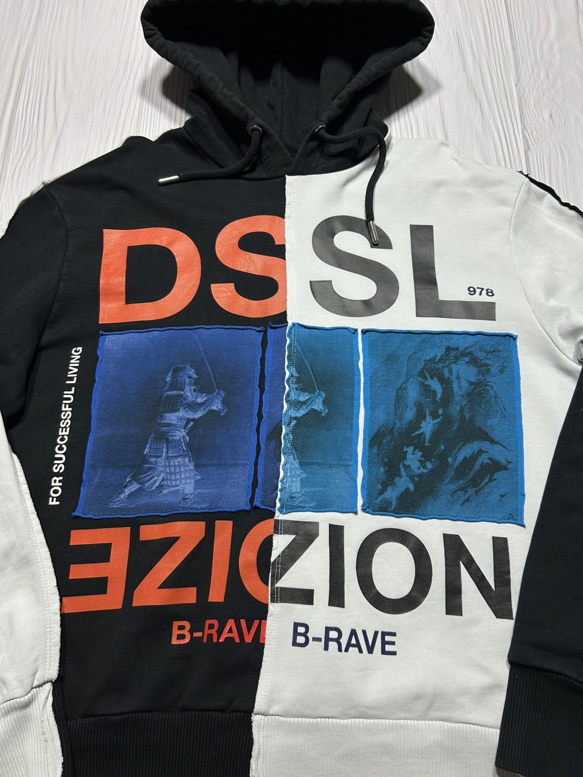 Diesel Rare Diesel Brave Division Big Logo Patch Hoodie Size S Size US S / EU 44-46 / 1 - 9 Thumbnail