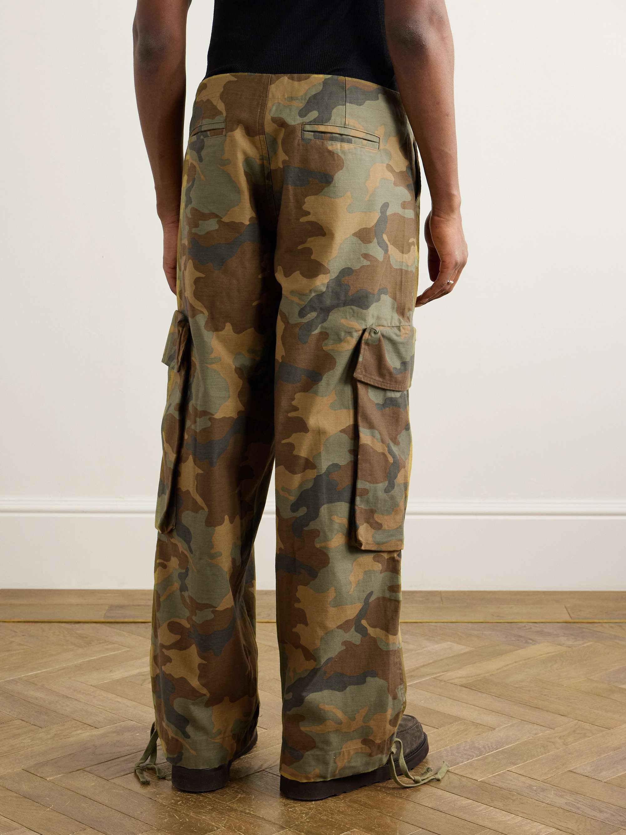 Greg Lauren $935 Greg Lauren Wide-Leg Camo Cargo Pants Size US 34 / EU 50 - 2 Thumbnail