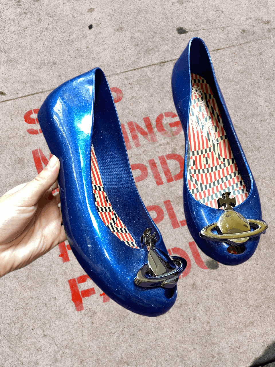 Melissa × Vivienne Westwood Flats Vintage Big logo metal Melissa x Vivienne Westwood Size US 8 / IT 38 - 1 Thumbnail