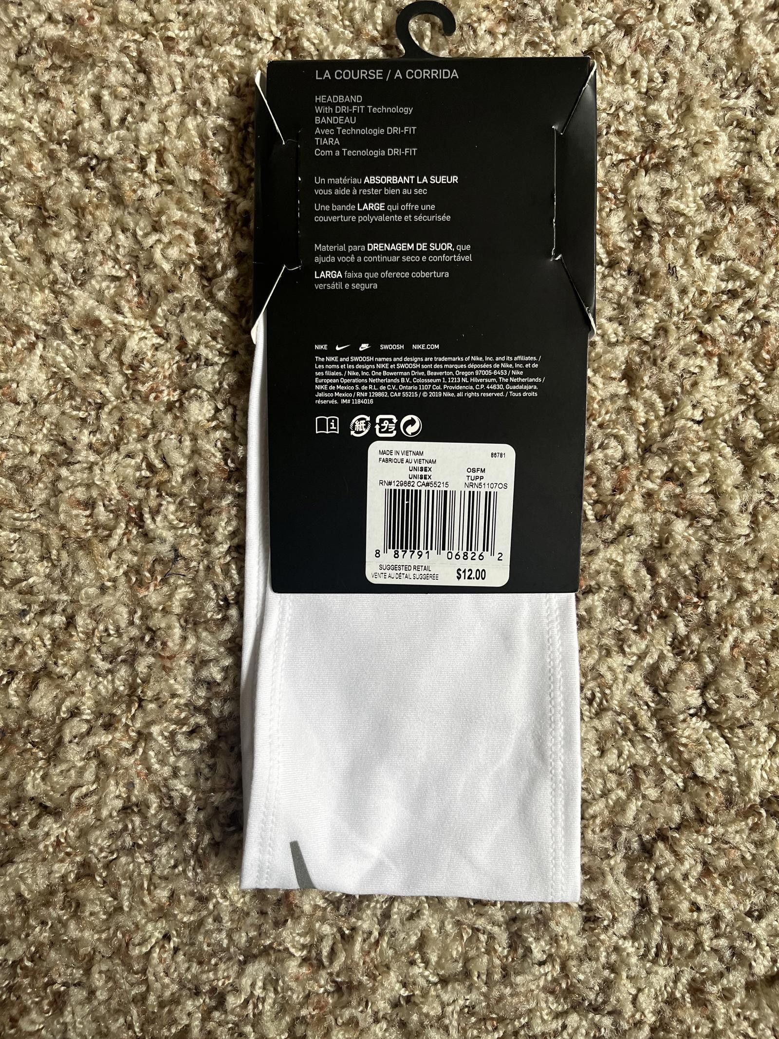 Nike Nike Dry Headband White/Grey Size ONE SIZE - 2 Thumbnail