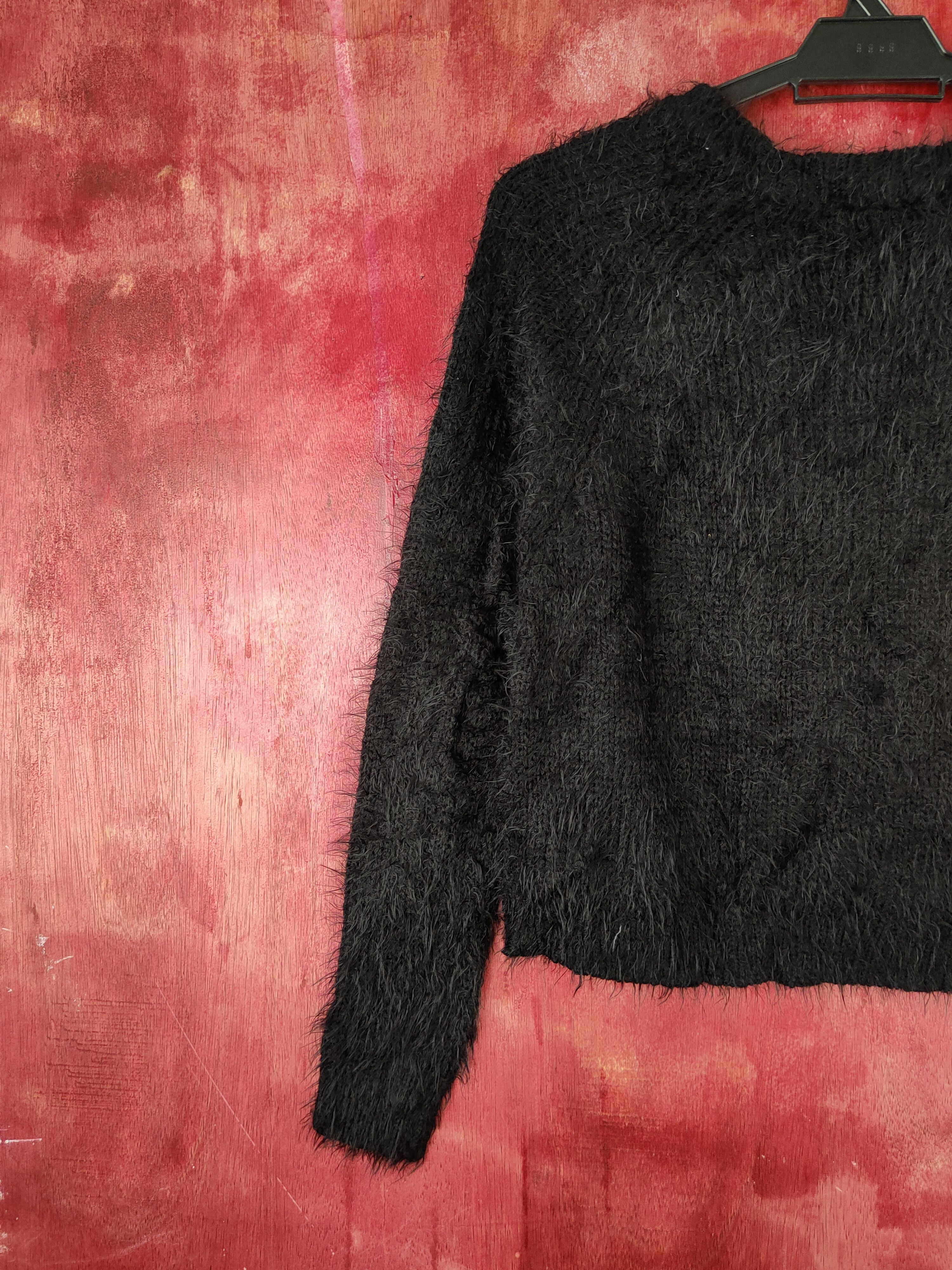 Japanese Brand × Vintage Topshop Black Shag Shaggy Fur Mohair Knitwear #S1911 Size S / US 4 / IT 40 - 8 Thumbnail