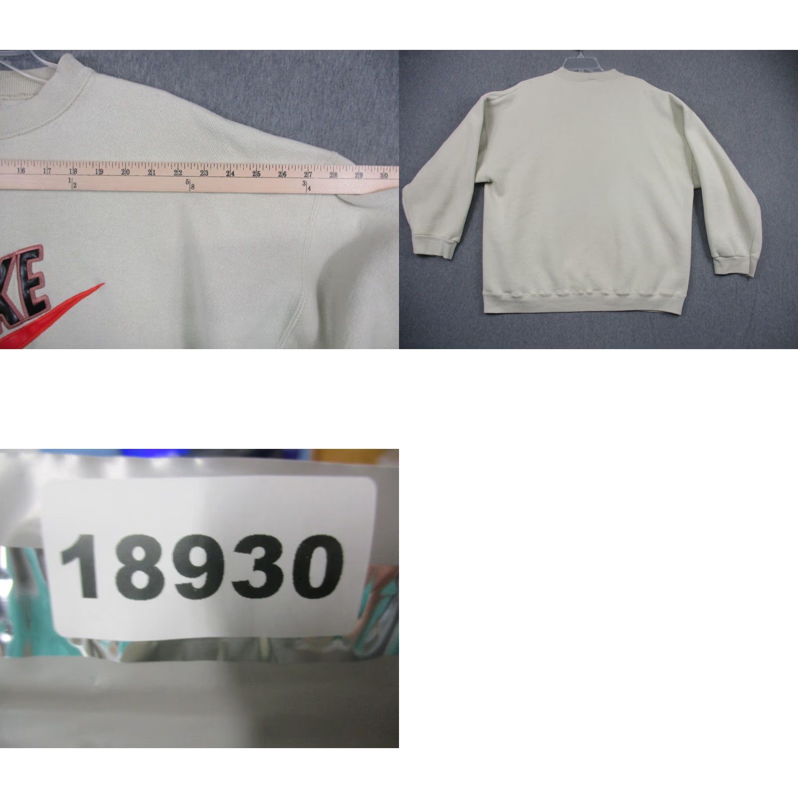 Nike VINTAGE Nike Sweatshirt Mens XL White Graphic Print Swoosh Crewneck Fleece USA 90s Size US XL / EU 56 / 4 - 8 Thumbnail