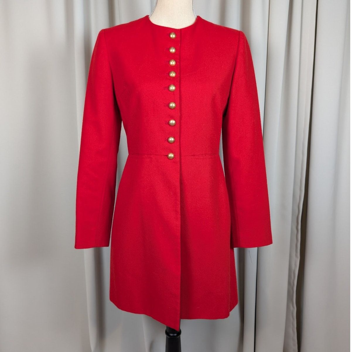 Harve Benard Vintage Harve Bernard by Bernard Holtzman Wool Overcoat Red Size XS / US 0-2 / IT 36-38 - 21 Thumbnail