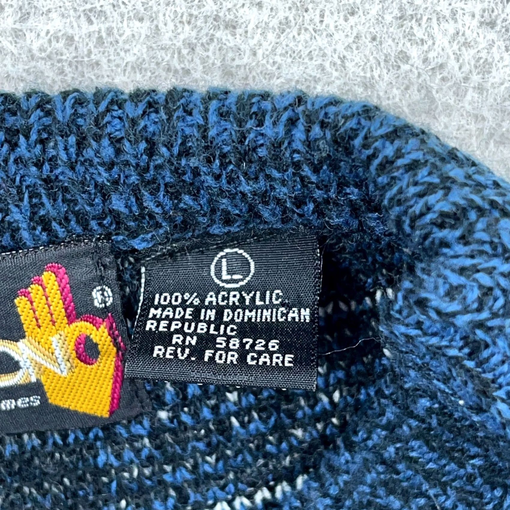 Vintage VINTAGE Grandpa Sweater Mens Large Blue Black Geometric Crewneck 80s 90s Cosby Size US L / EU 52-54 / 3 - 4 Thumbnail
