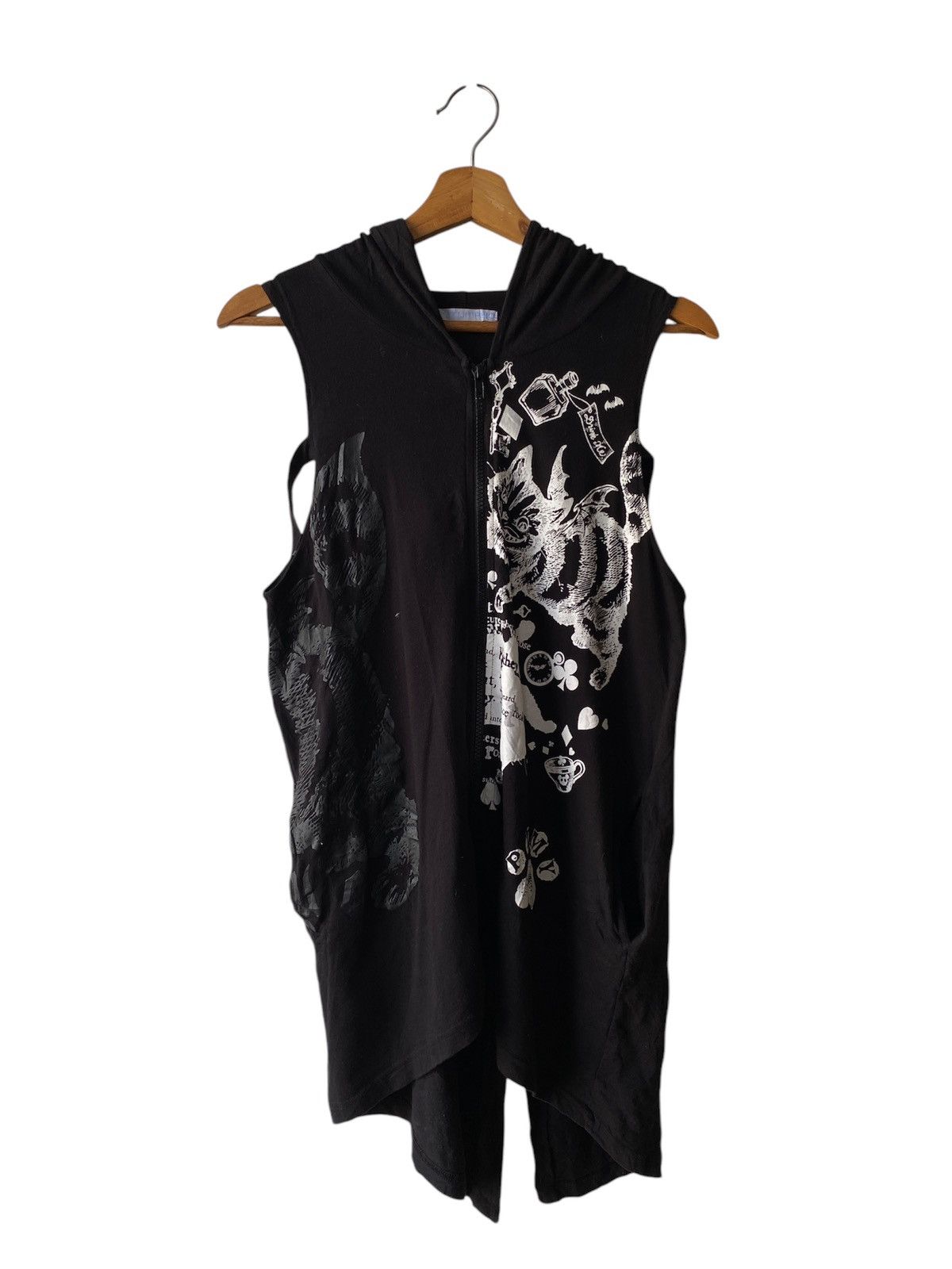 If Six Was Nine Putumayo Japan Gothic CyberPunk Design Sleeveless Hoodie Size US S / EU 44-46 / 1 - 2 Thumbnail