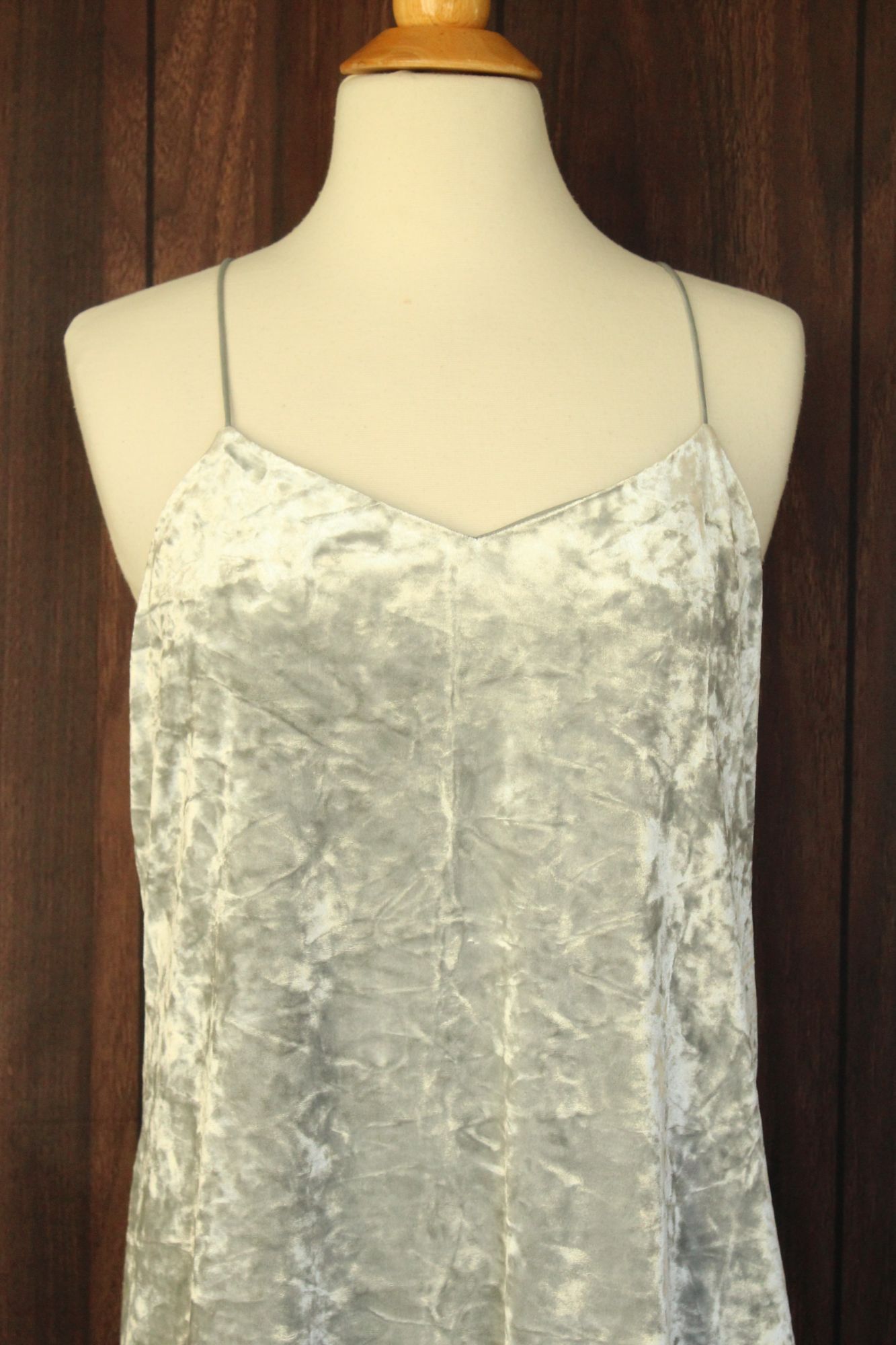 Other CeCe Dress, Silver Velvet Mini, Size 4, Racerback Size S / US 4 / IT 40 - 3 Thumbnail
