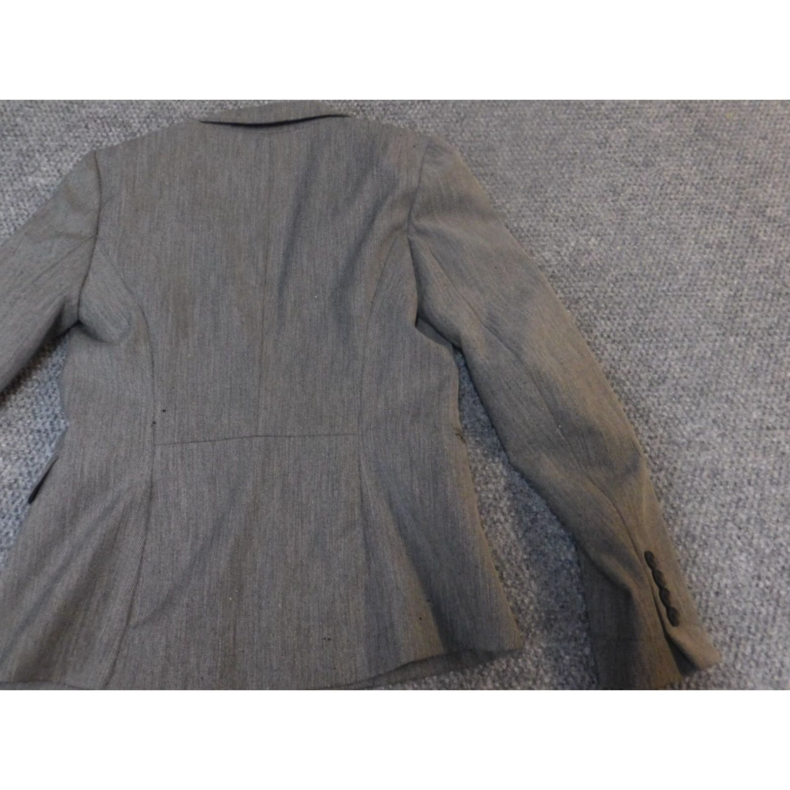Express Express Blazer Womens 4 Gray Knit Polyester Button Classic Jacket Blazer Womens Regular Fall Spring Mens Girls Size S / US 4 / IT 40 - 6 Thumbnail