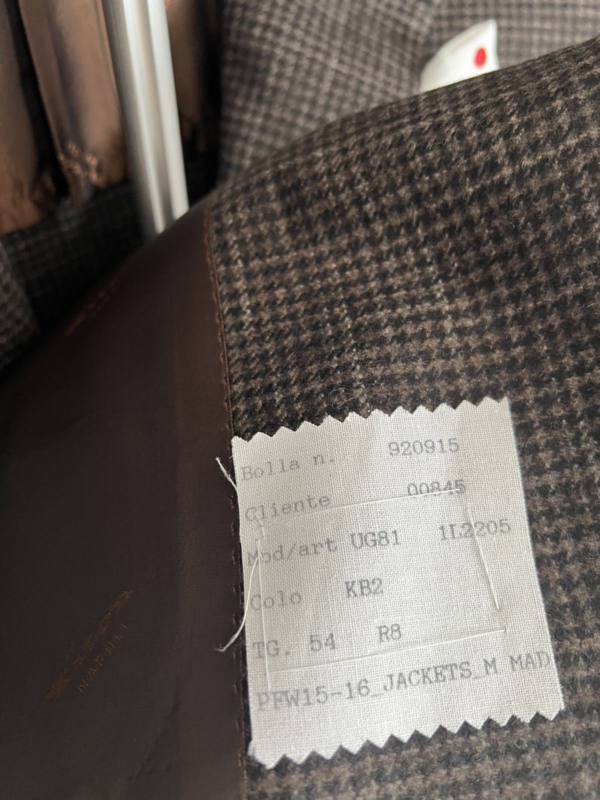 Barneys New York × Kiton Kiton Brown Houndstooth Cashmere Blazer Size 44R US / 54R Size 44R - 6 Thumbnail