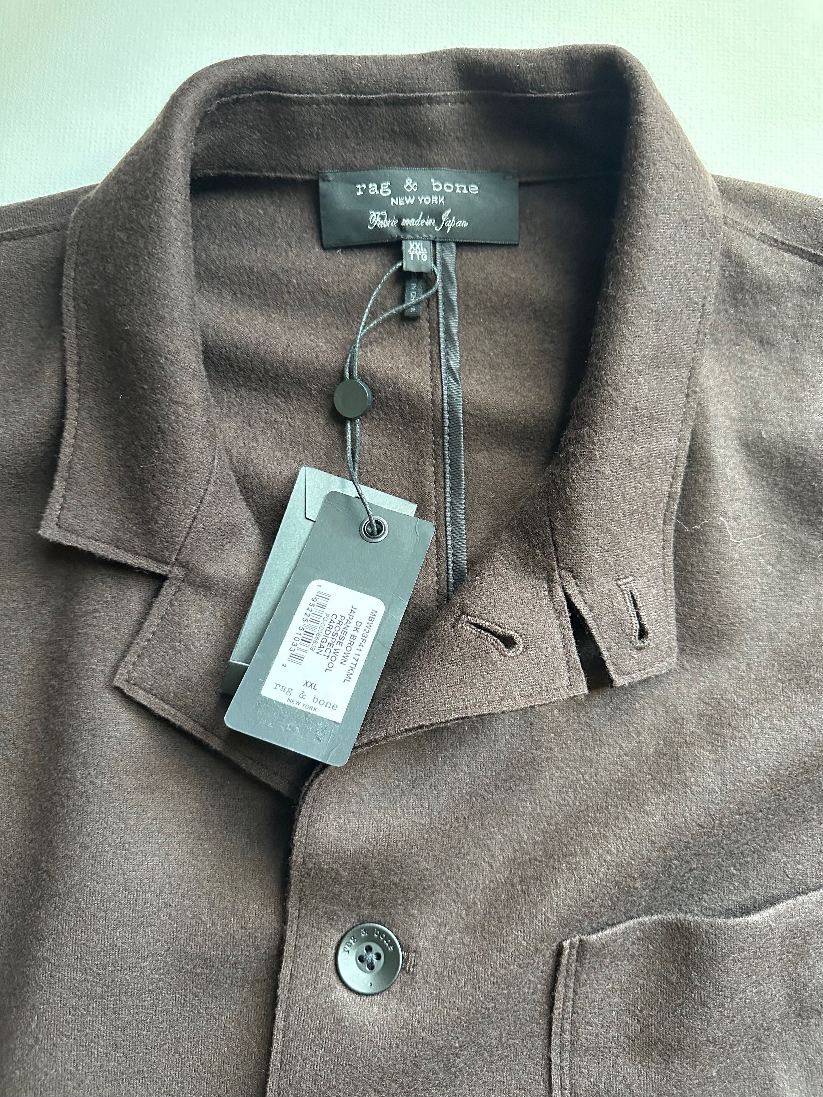 Rag & Bone Rag & Bone Prospect Wool Cardigan - Dark Brown - XXL (NWT) Size US XXL / EU 58 / 5 - 5 Thumbnail