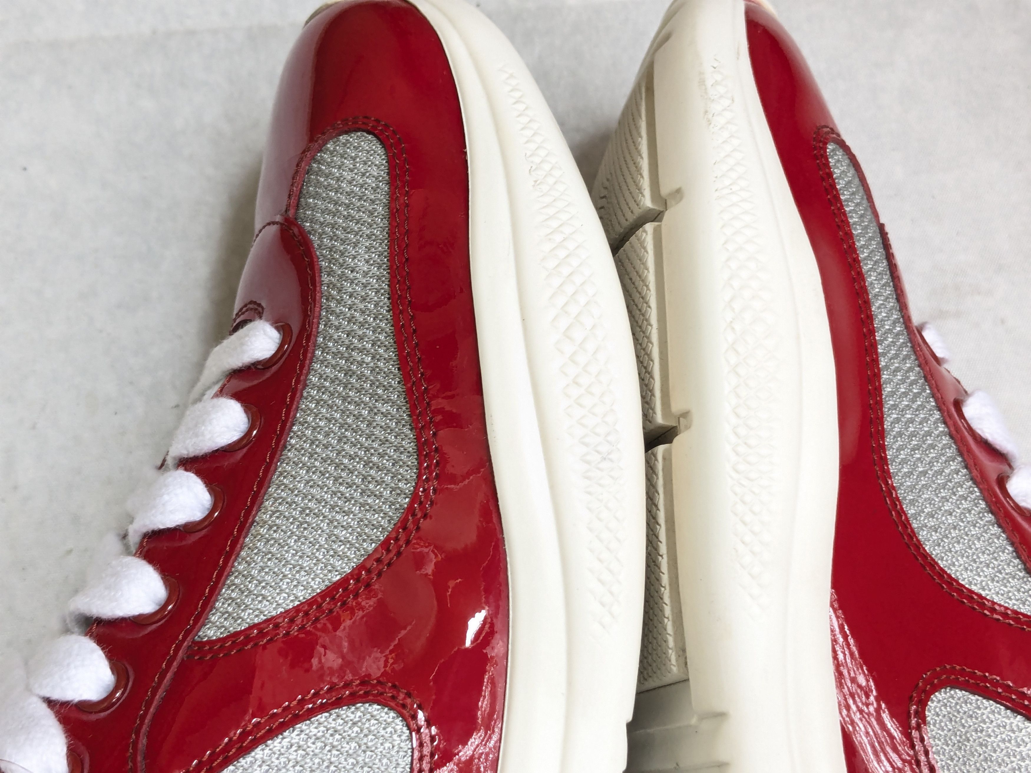 Prada Prada America's Cup Sneakers Red Patent Leather 10 Low Tops Size US 10 / EU 43 - 5 Thumbnail