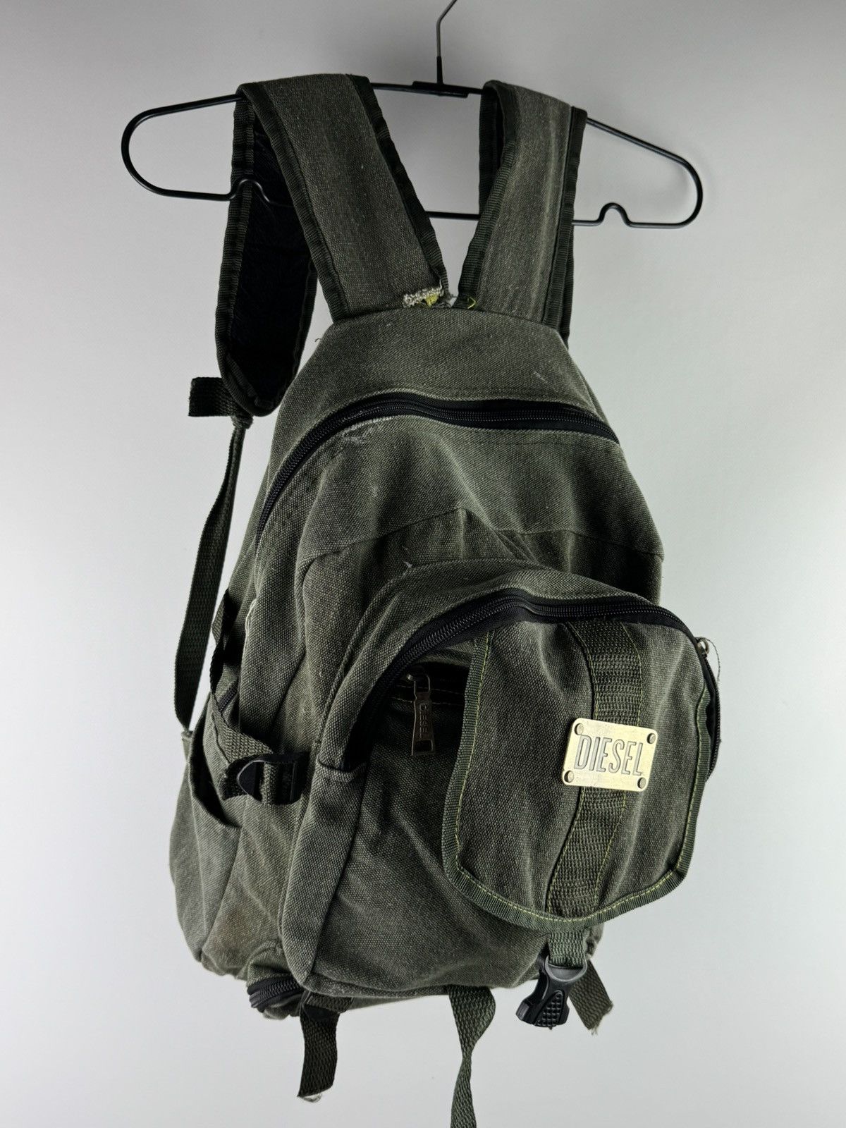 希少 00s DIESEL☆Archive ショルダーバッグ Y2K 三日月 緑 希少 00s