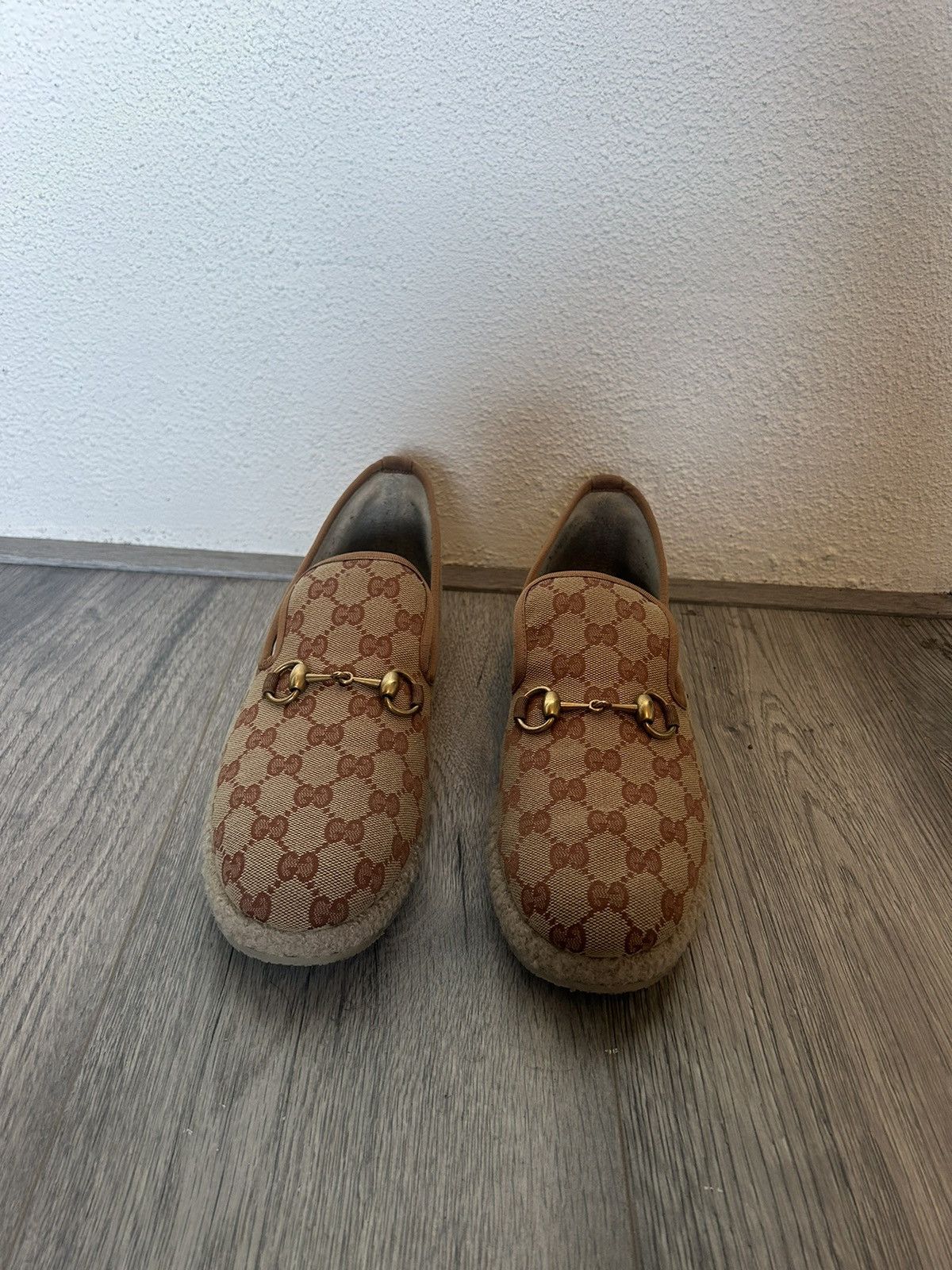 Gucci Gucci Horsebit Espadrilles with Monogram Canvas - Size 7 Size US 7 / EU 40 - 11 Thumbnail