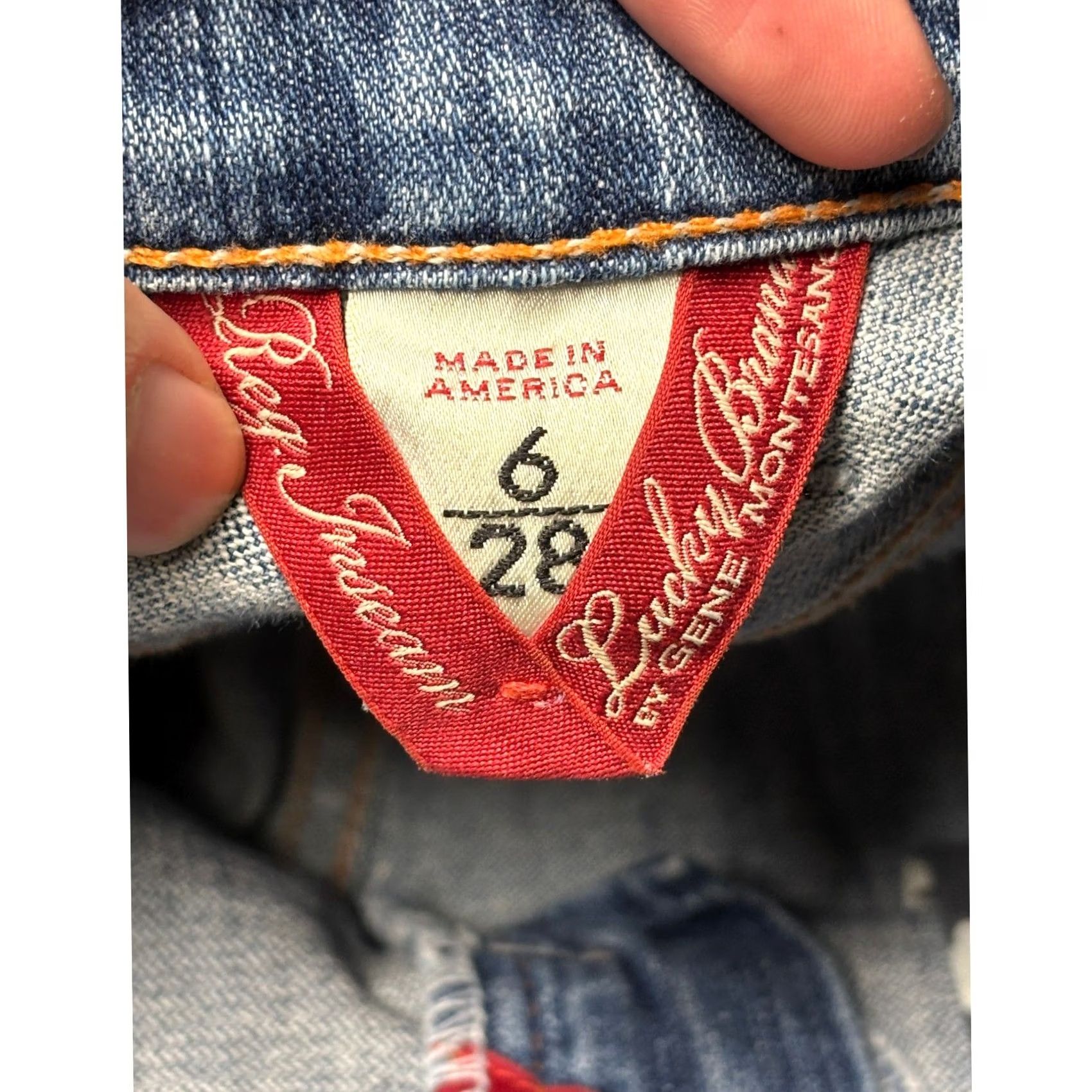 Lucky Brand Lucky Brand Classic Rider Jeans Womens 28 x 32 Medium Wash Bootcut Spandex Cotton Blend 5-Pocket Denim USA Size 28" / US 6 / IT 42 - 3 Thumbnail
