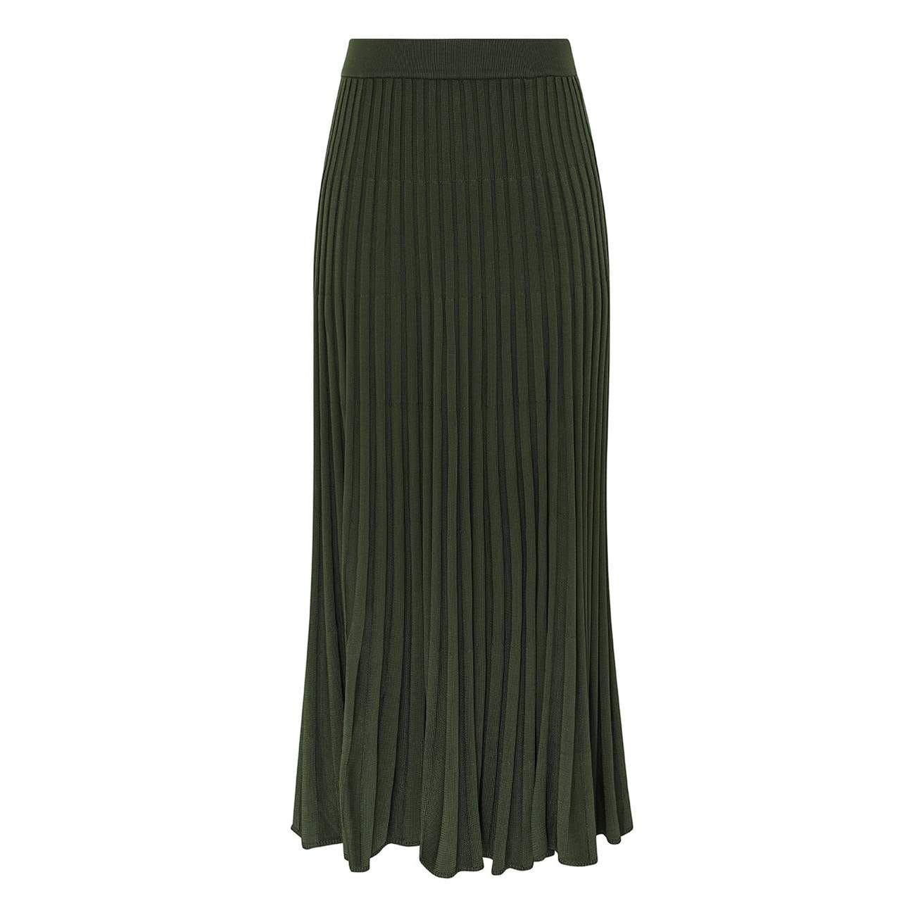Zimmermann oc11z0226 Pleated Midi Skirt In Forest Green Size 32" / US 10 / IT 46 - 1 Preview