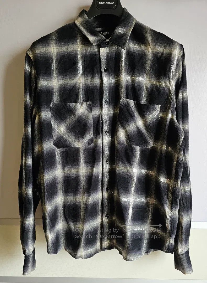 Amiri Amiri Size L Black and white plaid shirt Size US L / EU 52-54 / 3 - 1 Thumbnail