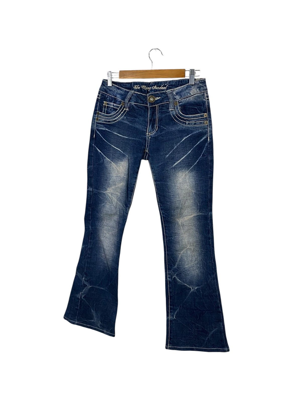 Seditionaries Japanase brand flared denim nice pattern Size US 29 - 2 Thumbnail