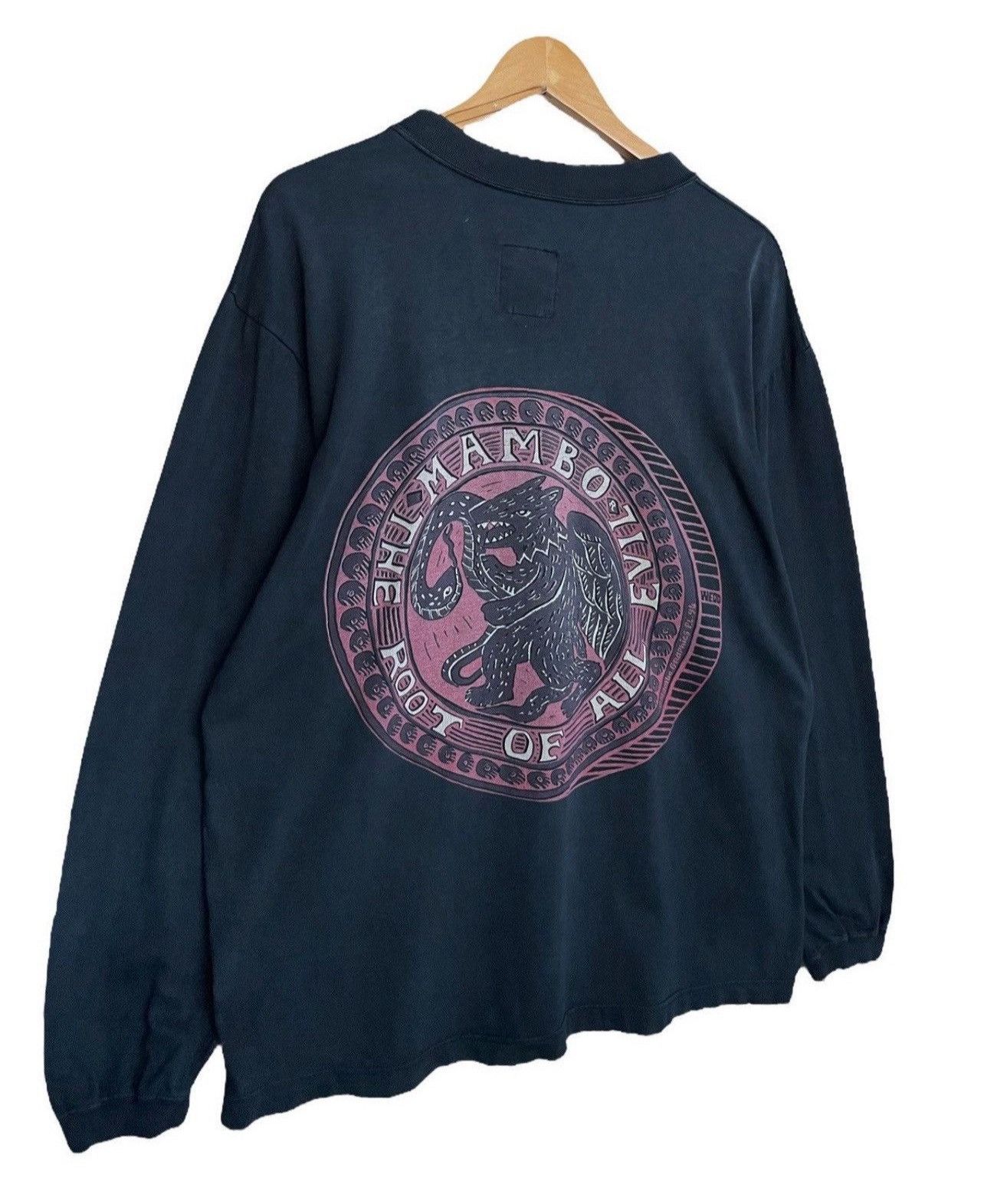 Mambo Vintage 90s Mambo Root Of All Evil Long Sleeve Tee Size XXL Size US XXL / EU 58 / 5 - 4 Thumbnail