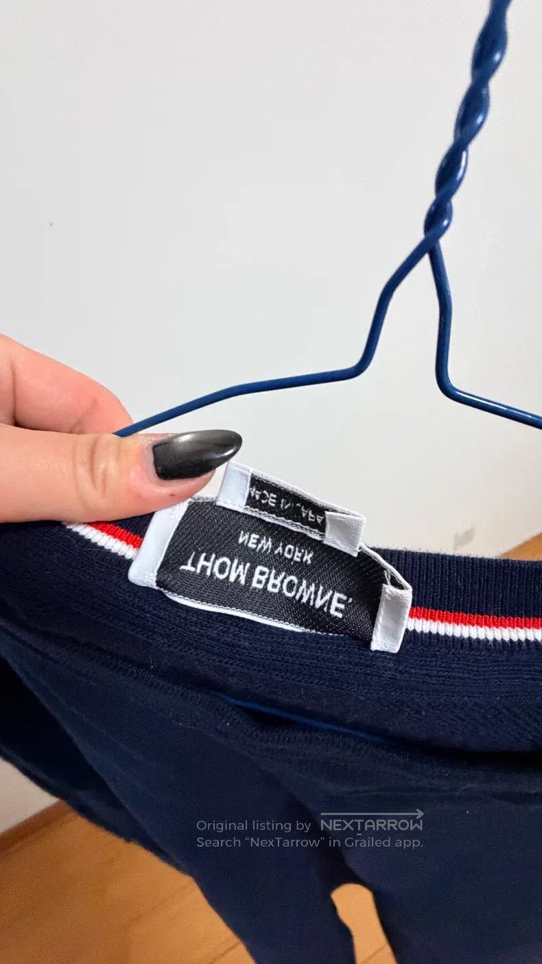 Thom Browne Thom Browne Round Neck Crewneck Sweatshirt Navy Blue Size US XXL / EU 58 / 5 - 6 Thumbnail