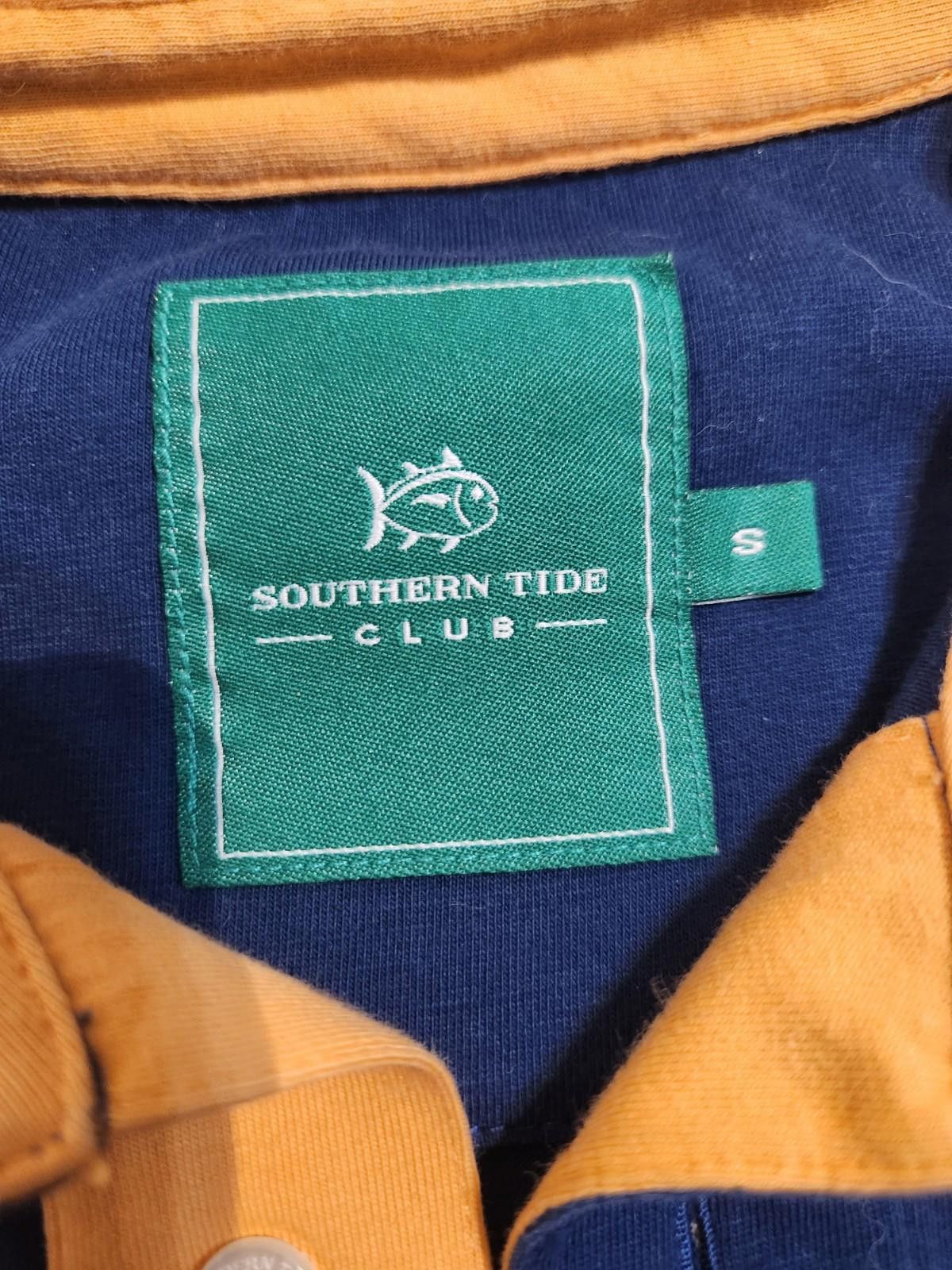 Southern Tide Southern Tide Club Mens Golf Short Sleeve Fish Polo Shirt M Size US S / EU 44-46 / 1 - 2 Thumbnail