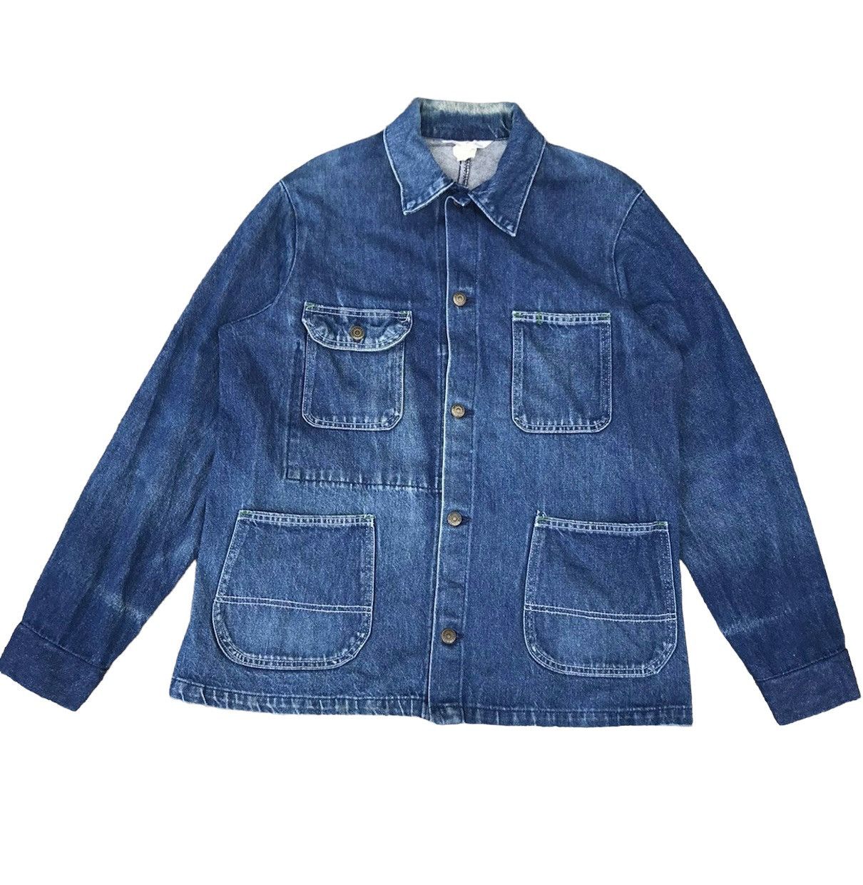 Vintage Vintage KEY IMPERIAL Denim Chore Jacket Size US L / EU 52-54 / 3 - 1 Thumbnail