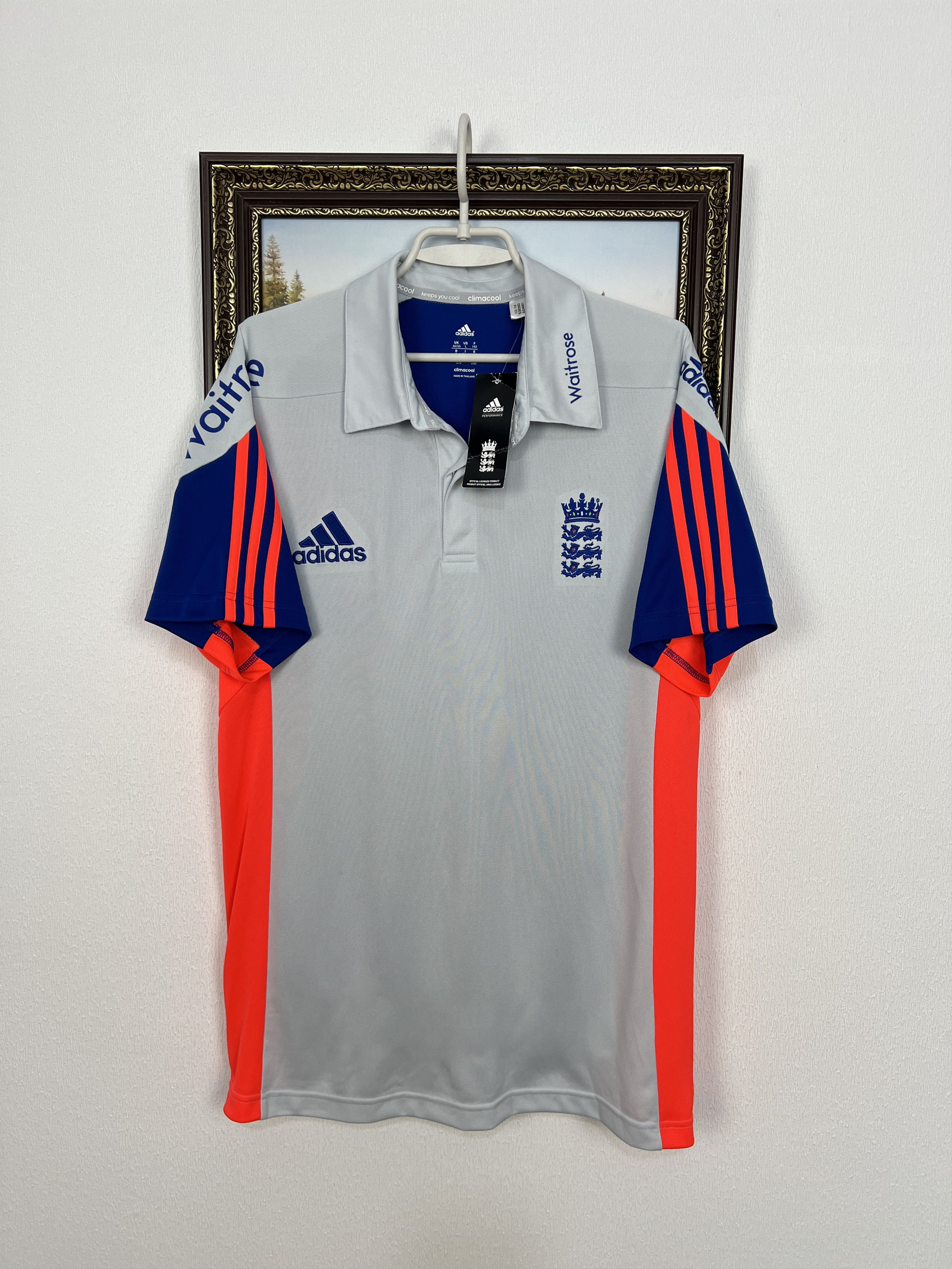 Adidas Adidas England National Team Cricket Polo Jersey Shirt Mens Size US L / EU 52-54 / 3 - 1 Thumbnail