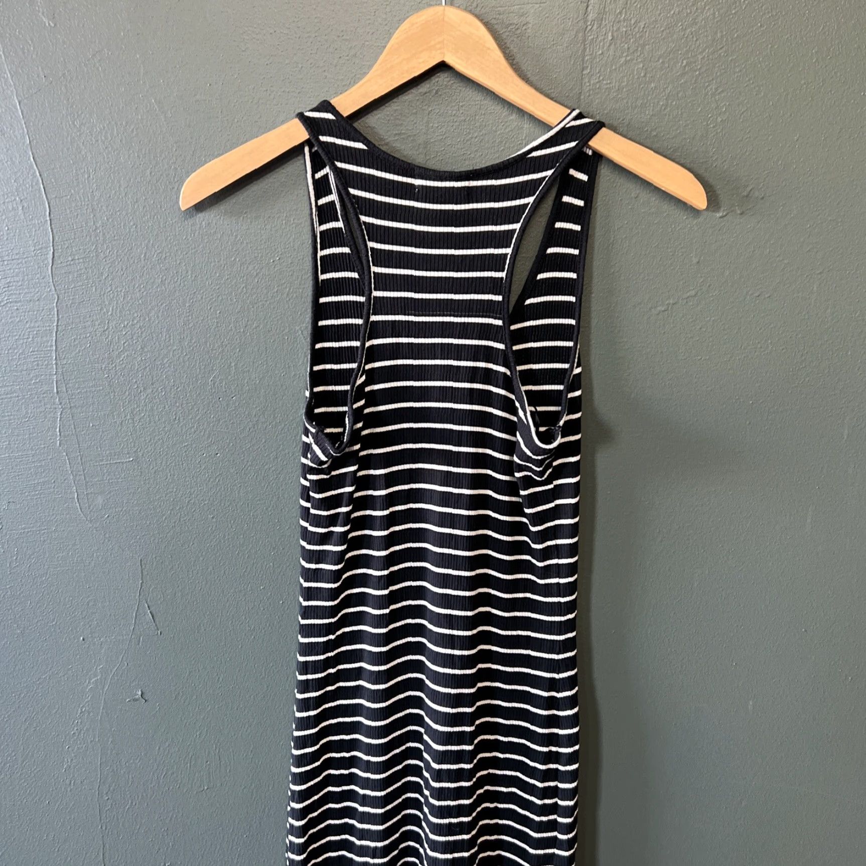 Vintage Carve Designs Dress Women's M Black White Stripe Long Dress Size M / US 6-8 / IT 42-44 - 4 Thumbnail