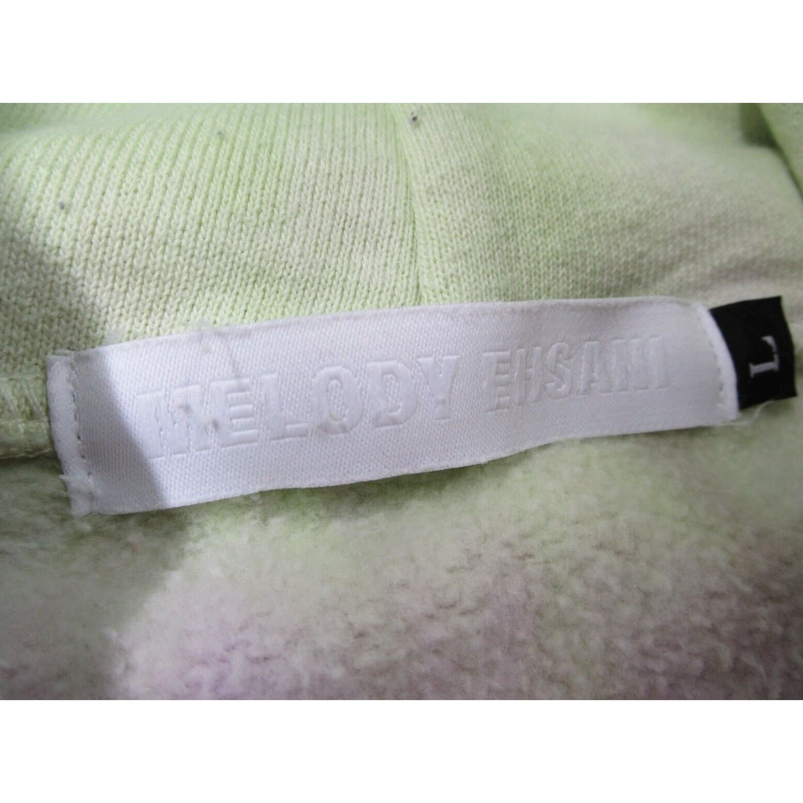 Vintage Melody Ehsani Women's Green Tie Dye Heavyweight Pullover Hoodie Large Long Sleeve 100% Cotton Size L / US 10 / IT 46 - 2 Thumbnail
