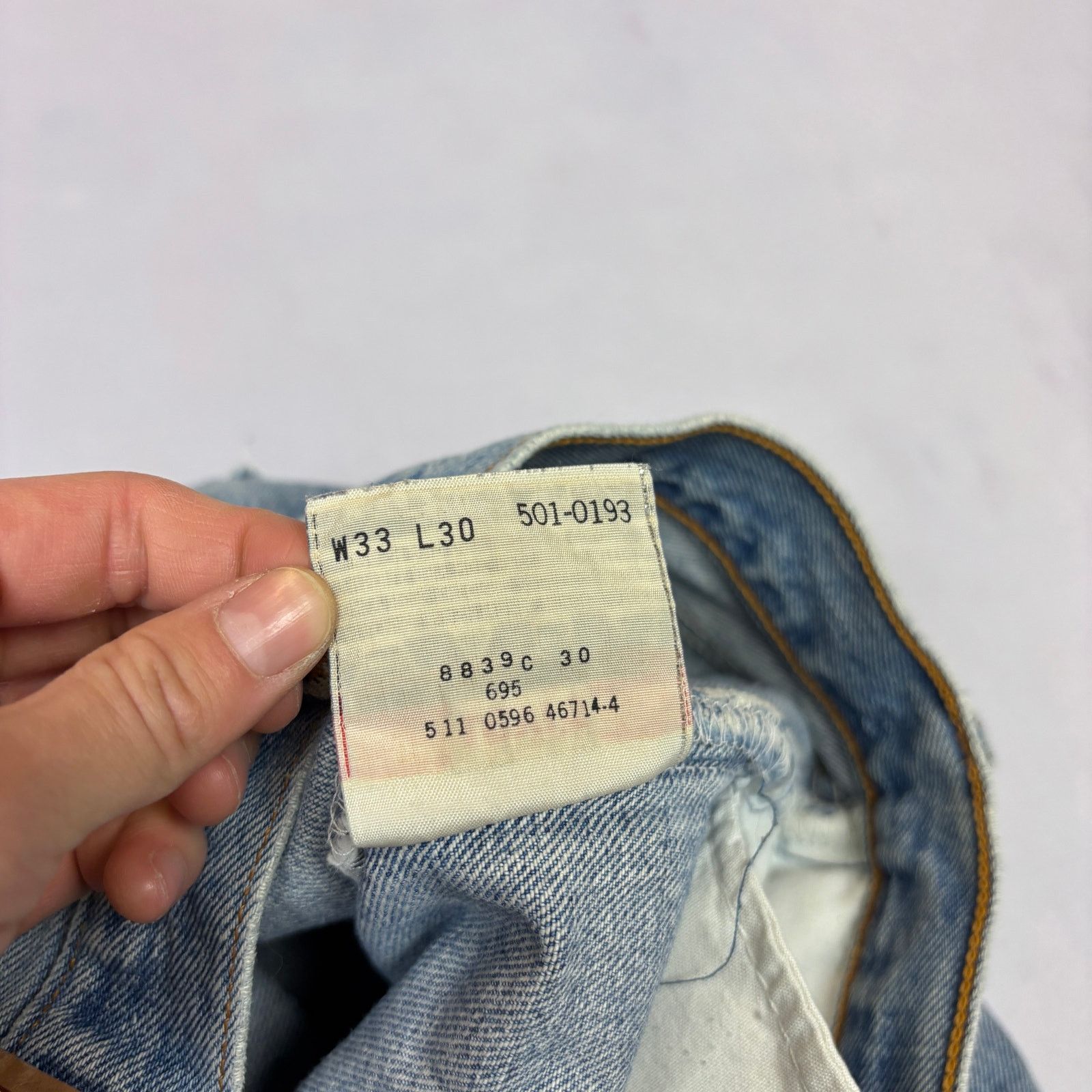 Levi's Vintage 90s Levi's 501 Straight Leg Jeans 31x29 Size US 31 - 6 Thumbnail