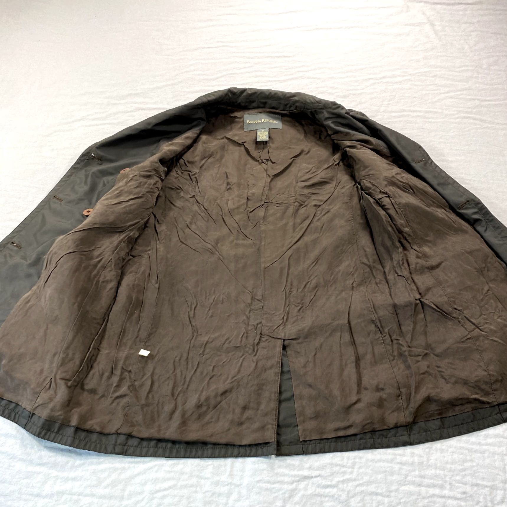 Banana Republic VINTAGE Banana Republic Coat Womens Medium Brown Double Breasted Trench Lined Size M / US 6-8 / IT 42-44 - 3 Thumbnail