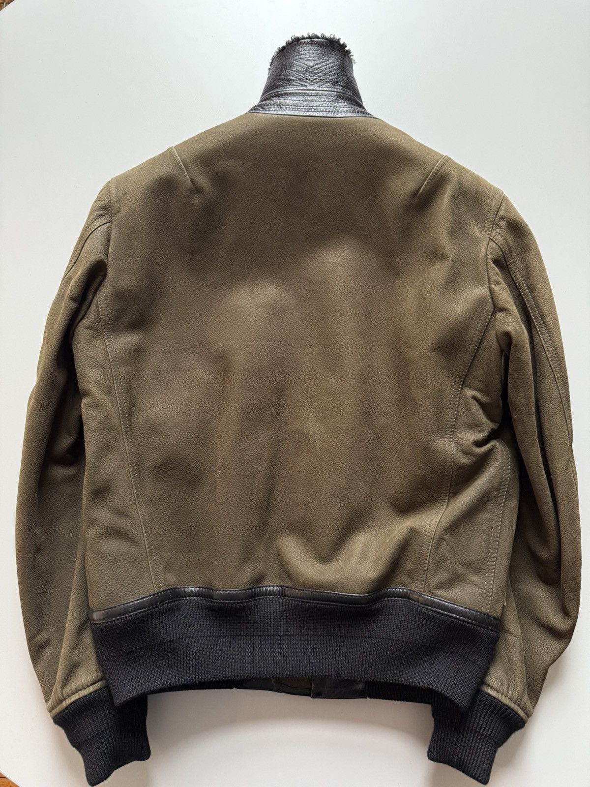 Berluti Berluti FW17 Capsule Khaki Leather Shearling Bomber Jacket S Size US S / EU 44-46 / 1 - 7 Thumbnail