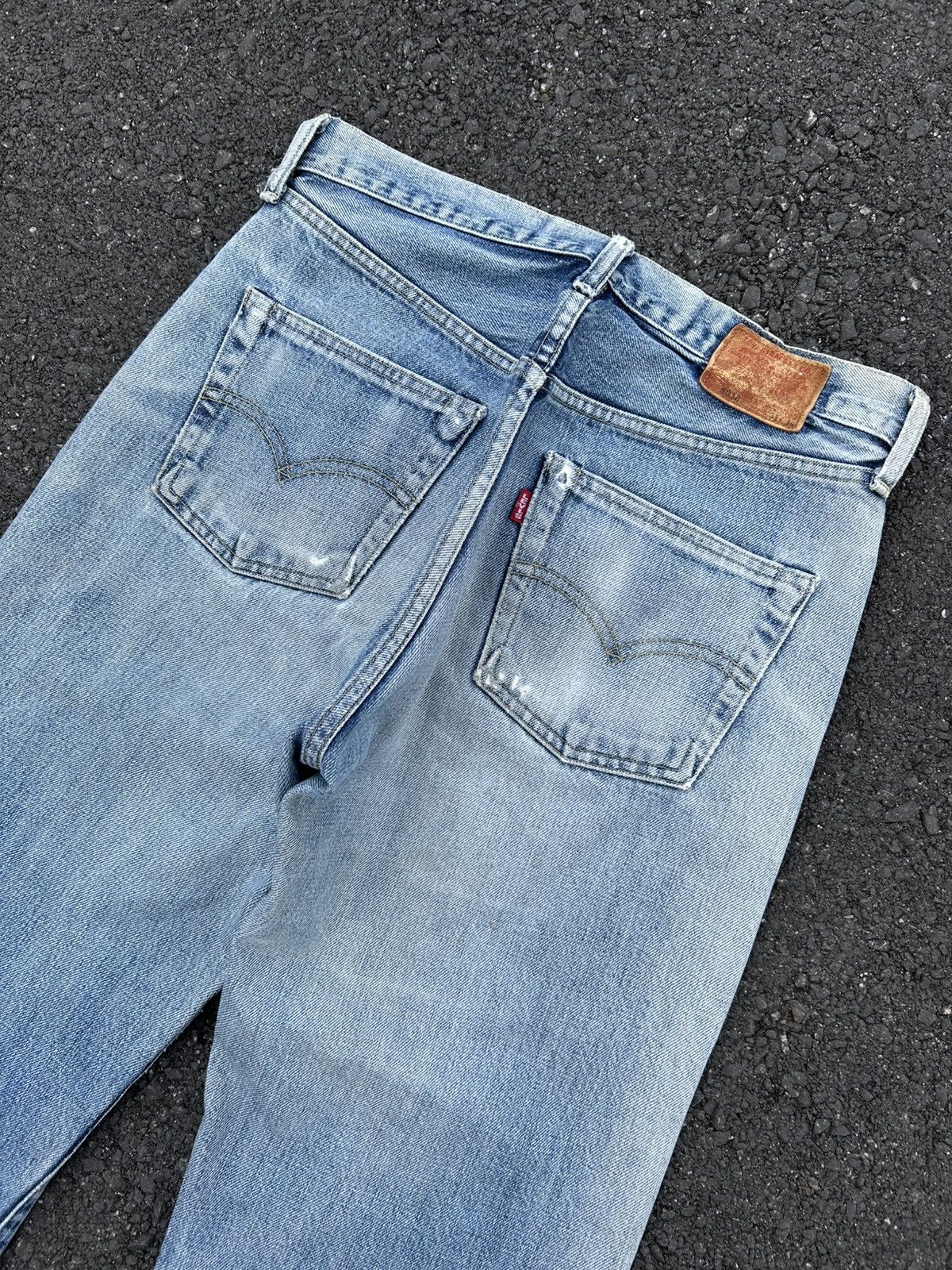 Kapital Thrashed Vintage Levis big E Selvedge Denim Jeans Size US 30 / EU 46 - 14 Thumbnail