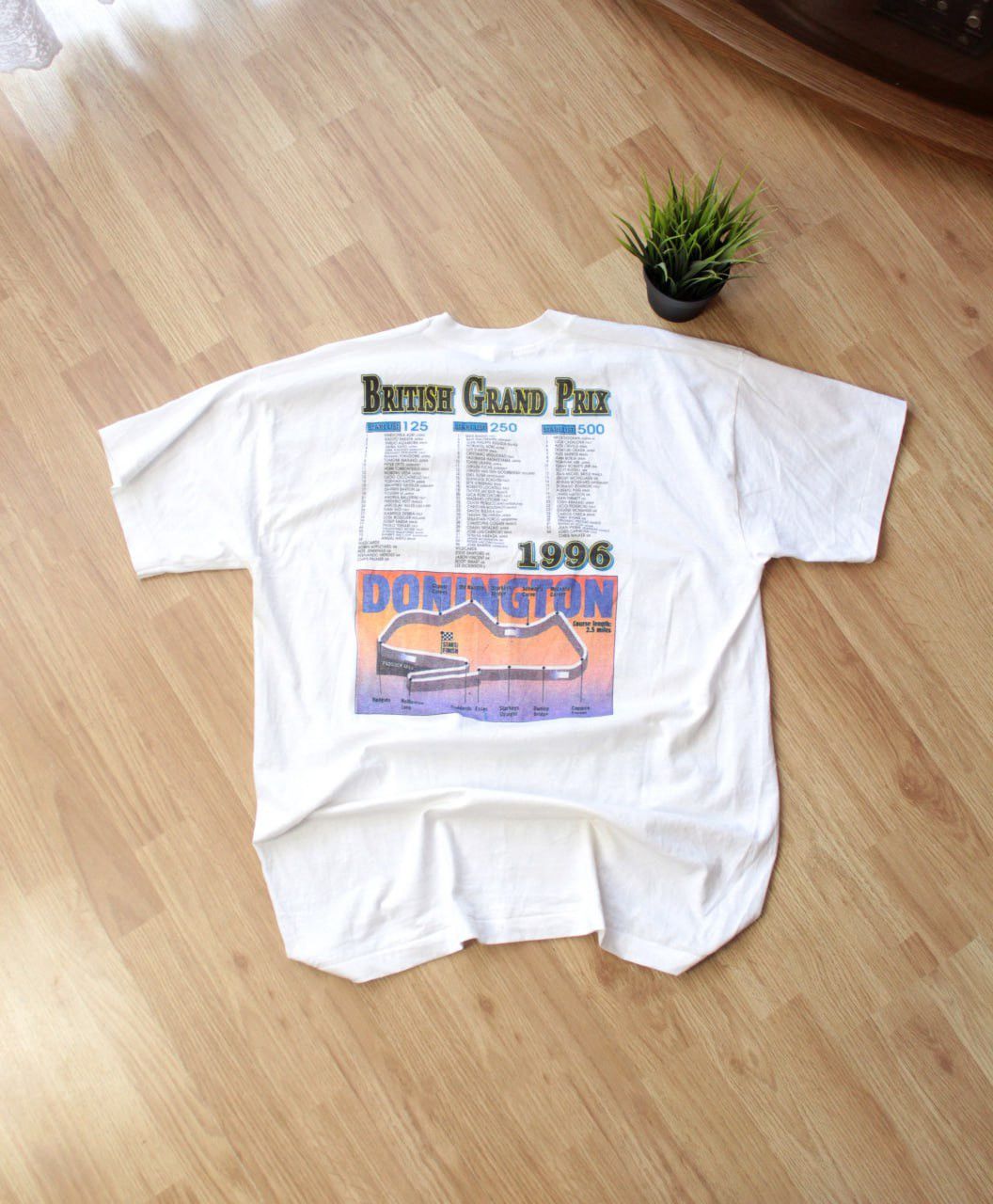 Vintage 🔥 1996 Vintage Motocycle Moto British Grand Prix T Shirt Size US XL / EU 56 / 4 - 2 Thumbnail
