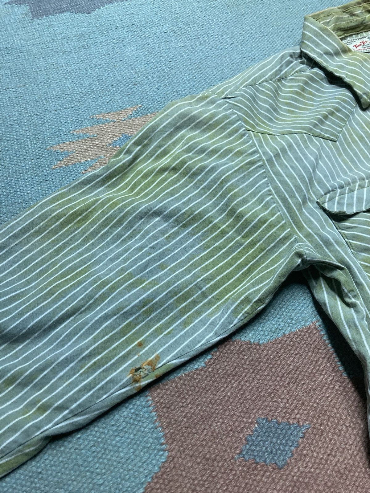 Vintage Vtg 60s western shirt Tem Tex Pearl snap faded green medium Size US M / EU 48-50 / 2 - 5 Thumbnail