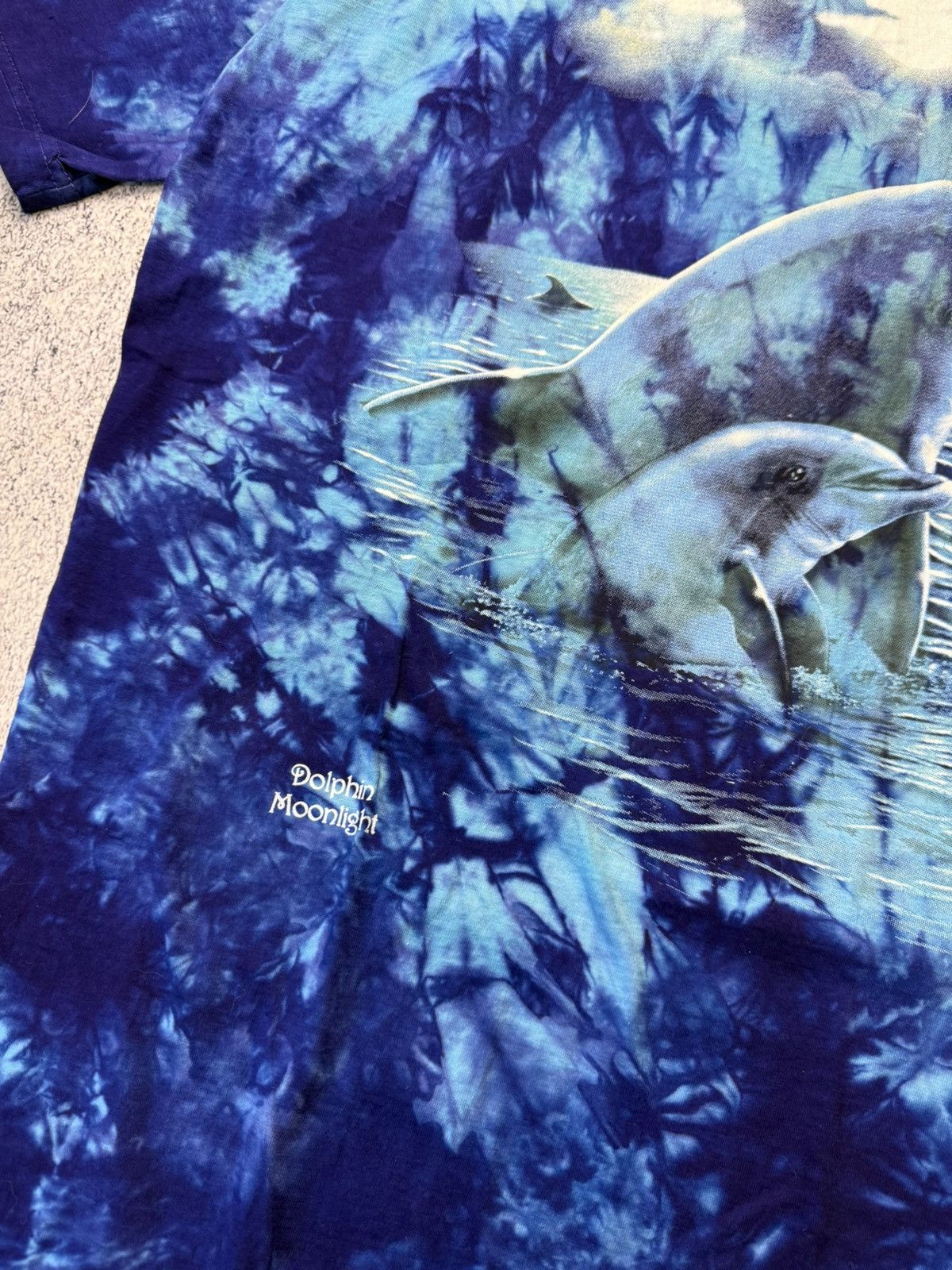 The Mountain Vintage Planet Earth Dolphin Moonlight Tie Dye Shirt Size US XL / EU 56 / 4 - 13 Thumbnail