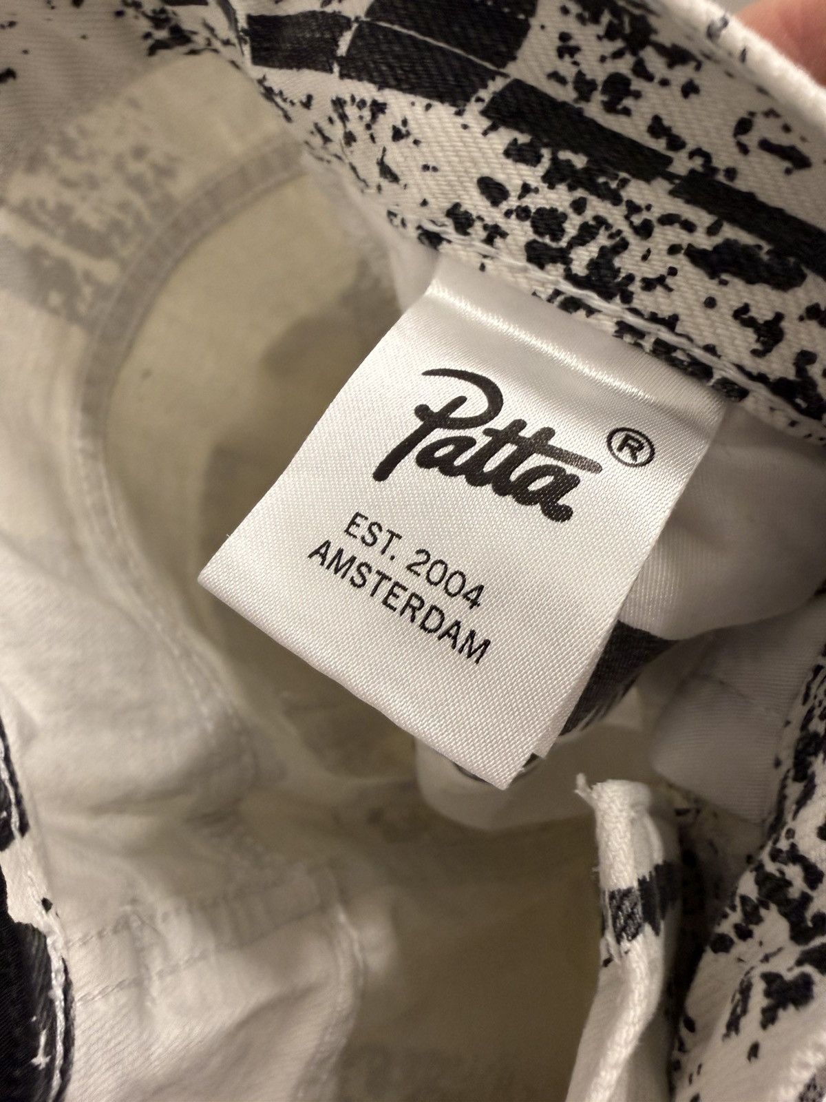 Patta Patta Black White Allover Print Denim Jeans 32/32 Size US 32 / EU 48 - 4 Thumbnail