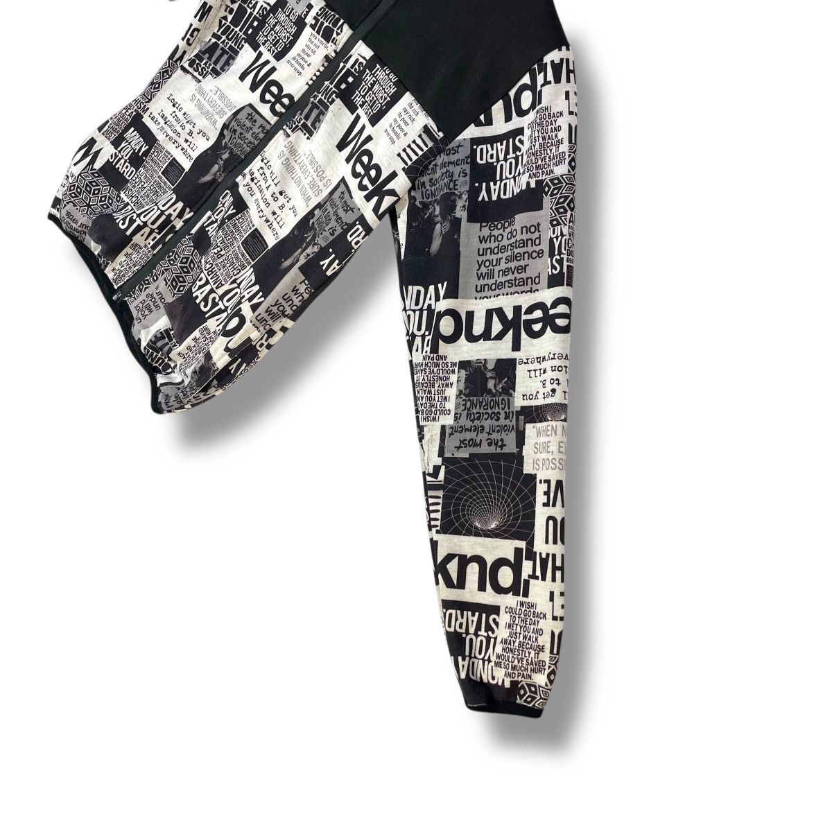 20471120 SHISKY NEWSPAPER WORDING ANARCHY SEDITIONARIES PUNK JACKET Size US S / EU 44-46 / 1 - 4 Thumbnail
