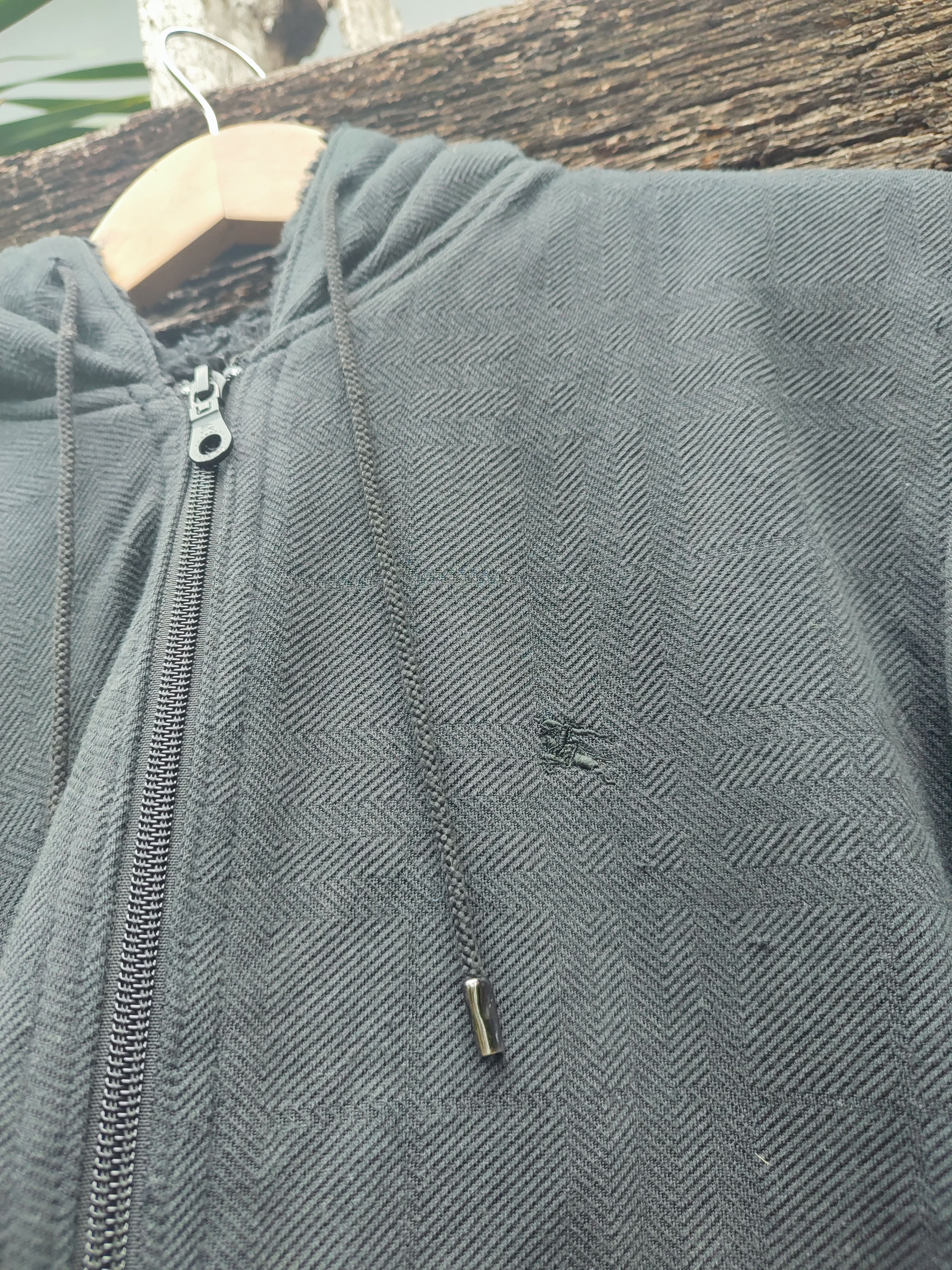 Burberry Burberry Blue Label Fleece-Lined Zip Hoodie (Vintage, Black) Size US L / EU 52-54 / 3 - 8 Thumbnail