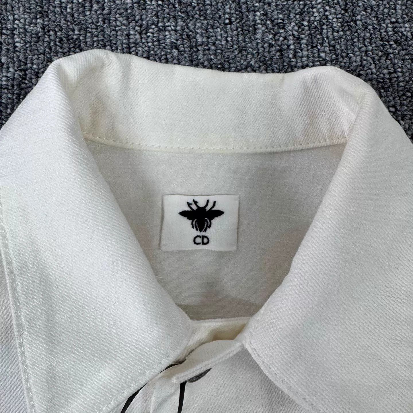 Dior Dior White Denim Jkt 36 Back Floral & Bee Embroidery Size XS / US 0-2 / IT 36-38 - 7 Thumbnail