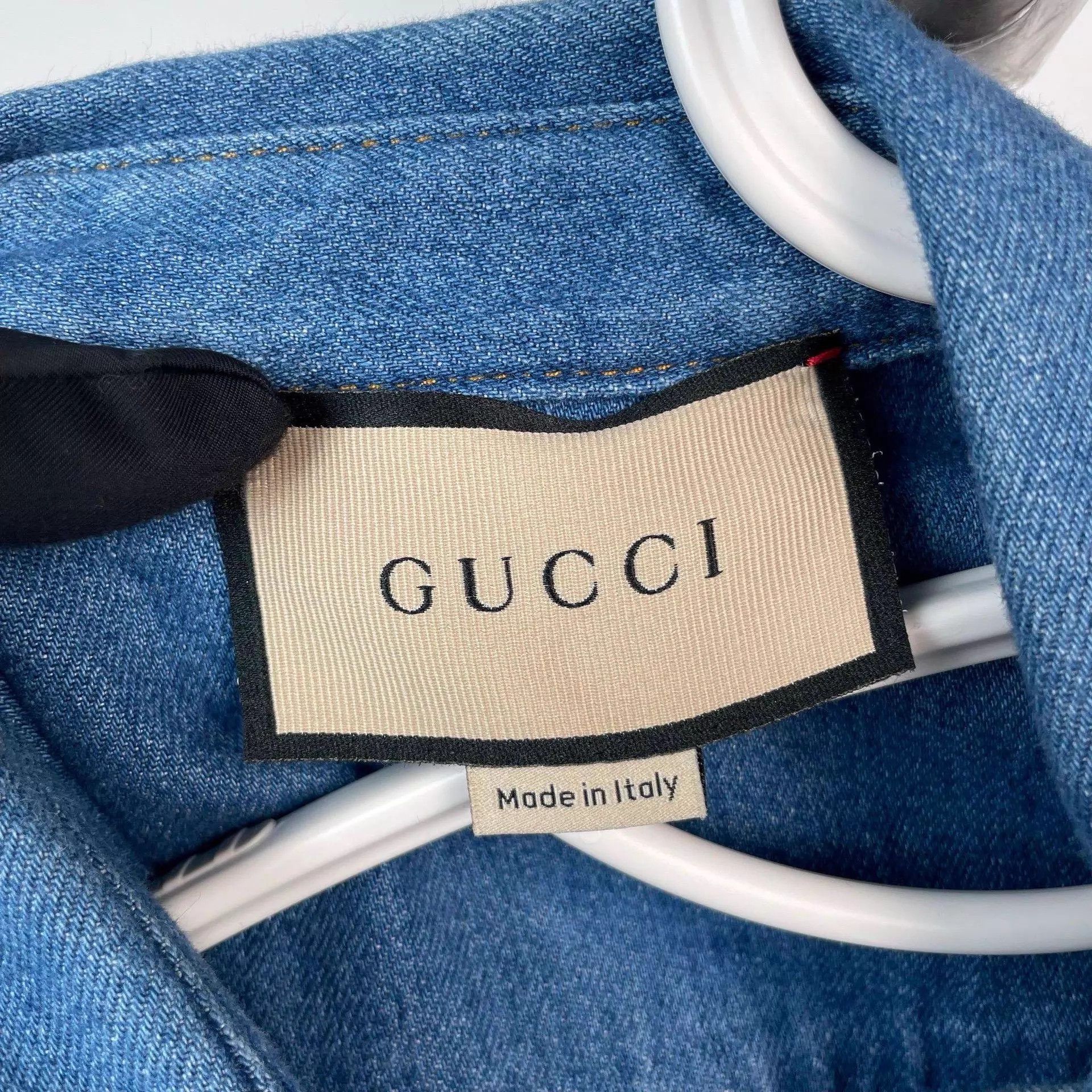 Gucci Gucci denim short-sleeve blue jacket 46 Size US S / EU 44-46 / 1 - 4 Thumbnail