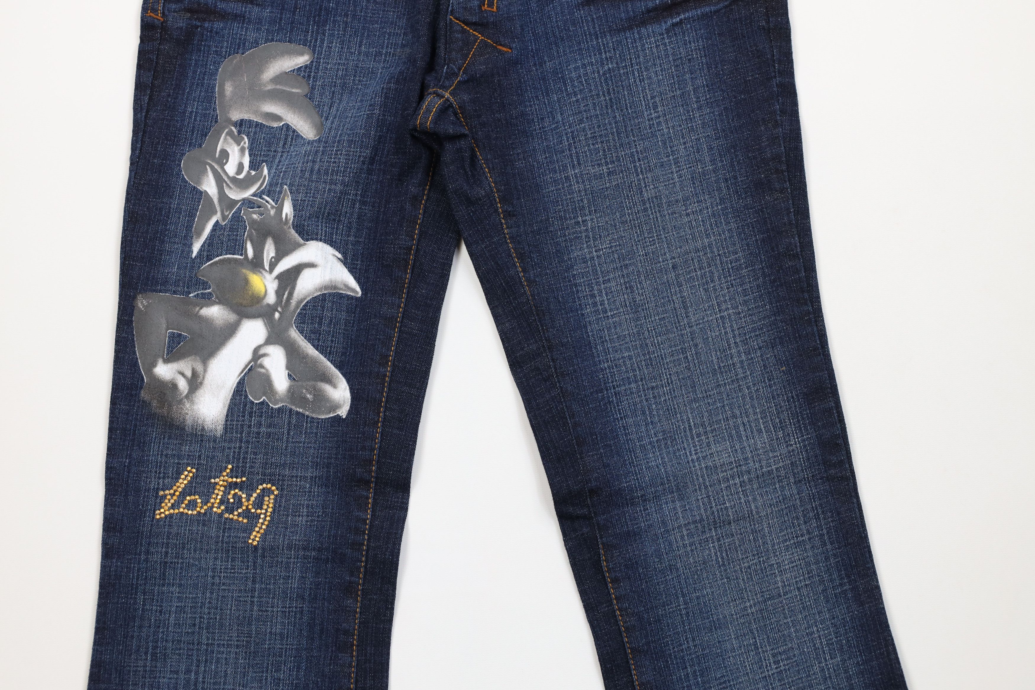 Vintage Deadstock Vintage Y2K Lot 29 Road Runner Flared Jeans Size 27" / US 4 / IT 40 - 3 Thumbnail