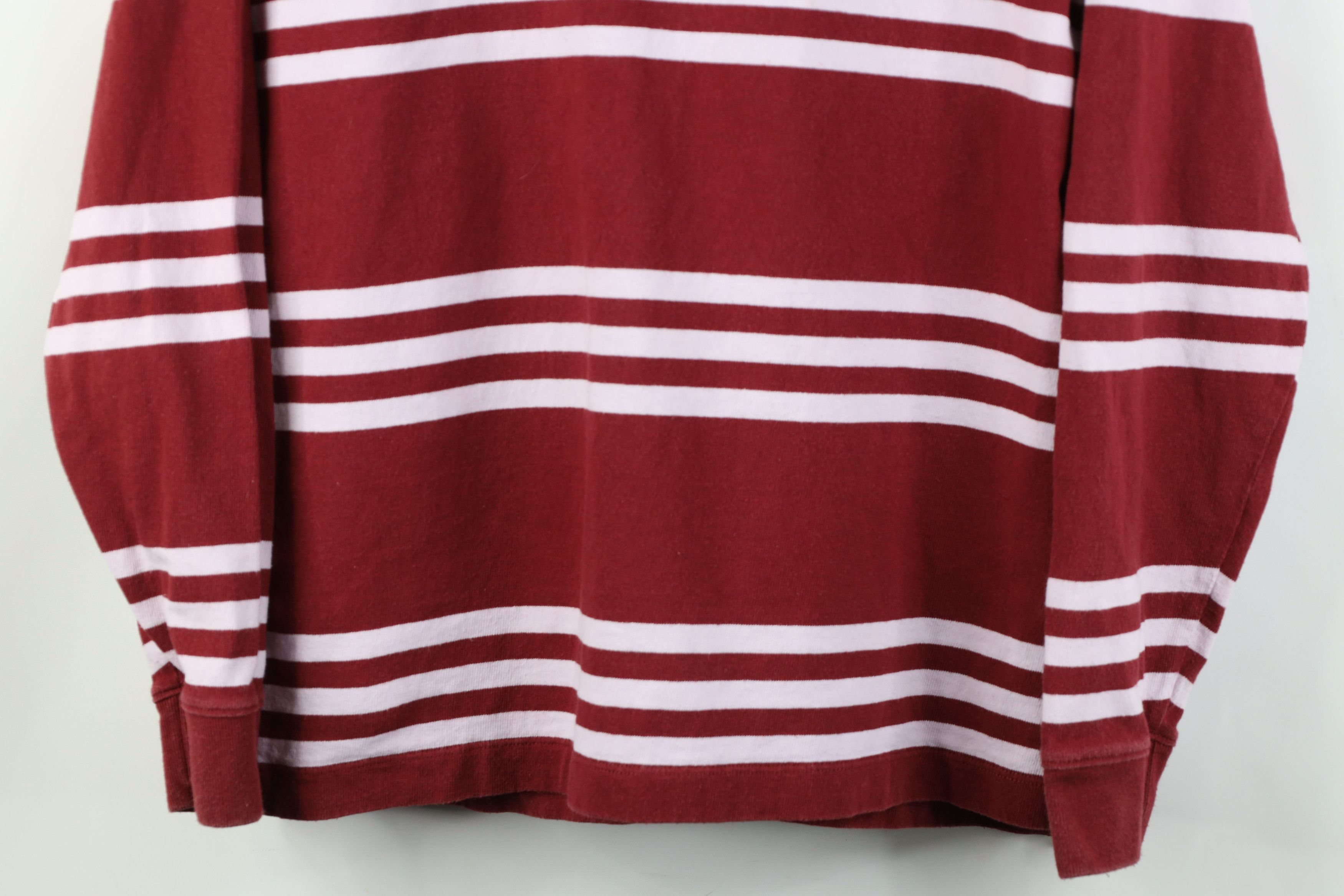 Lands' End Vintage 90s Lands End Heavy Long Sleeve Rugby Polo Shirt Size XL / US 12-14 / IT 48-50 - 3 Thumbnail