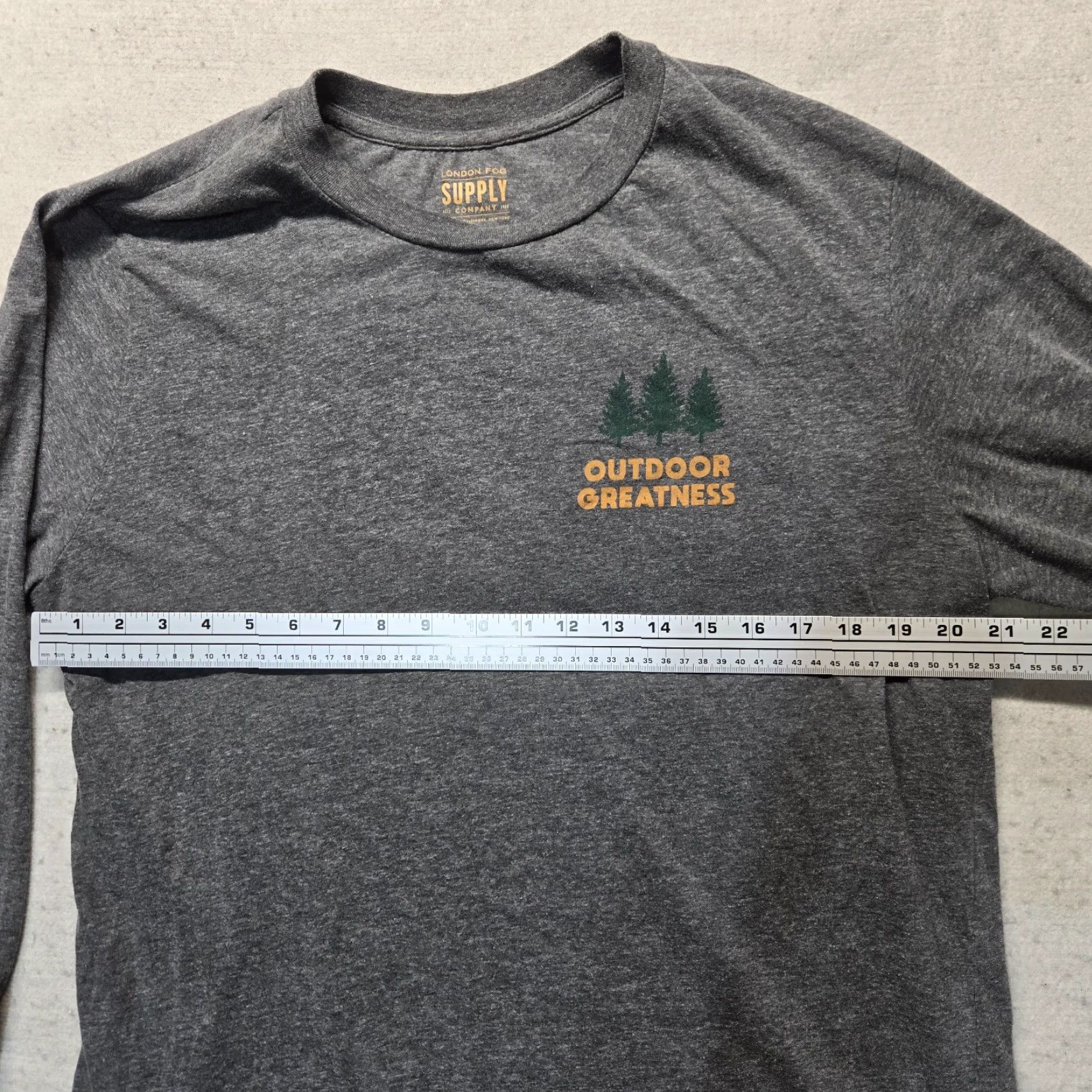 London Fog London Fog Supply Company Gray Long Sleeve Tee T-Shirt Adult Men's 2XL XXL Shirt Size US XXL / EU 58 / 5 - 5 Thumbnail