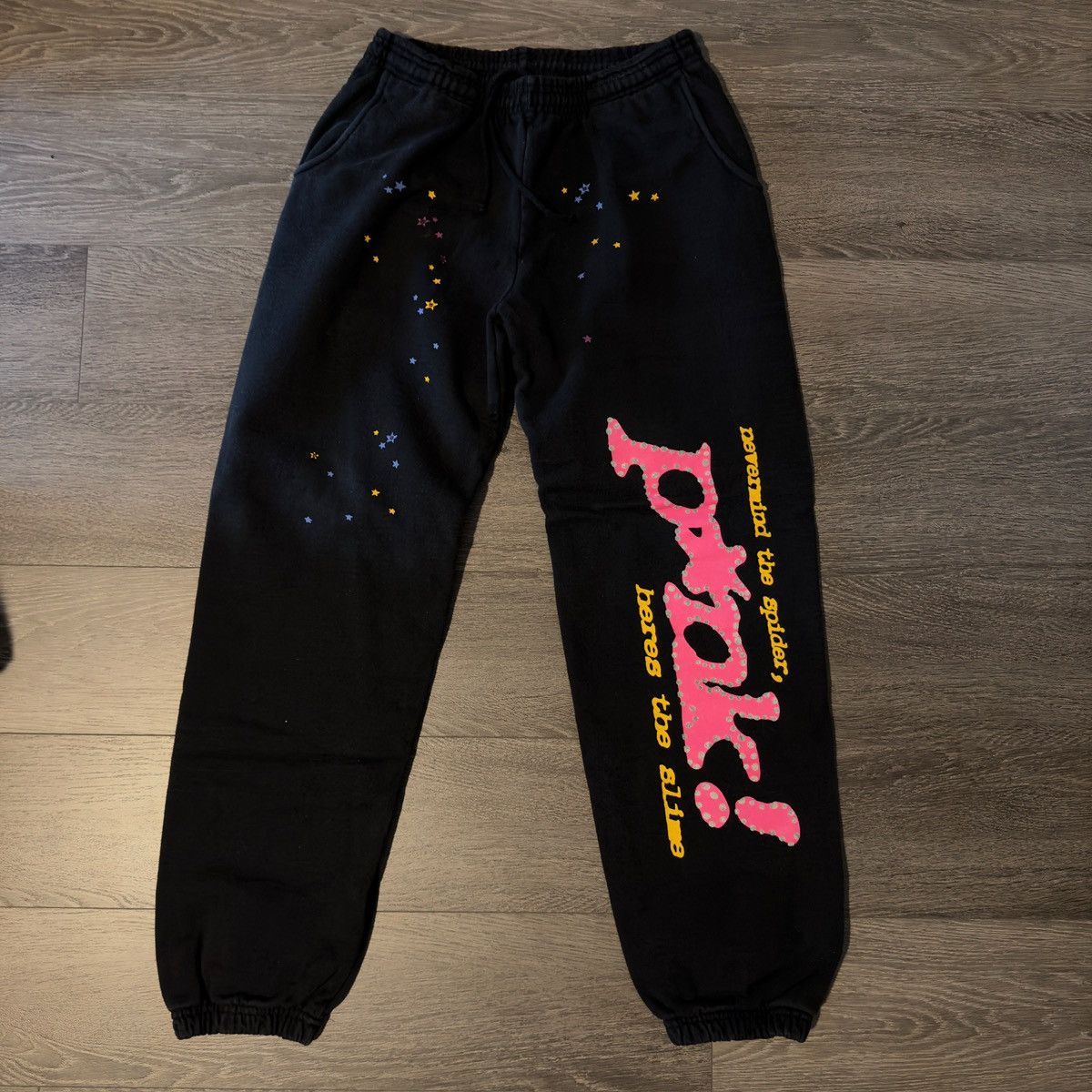 Sp5der Black and pink sp5der sweatpants Size US 36 / EU 52 - 1 Thumbnail